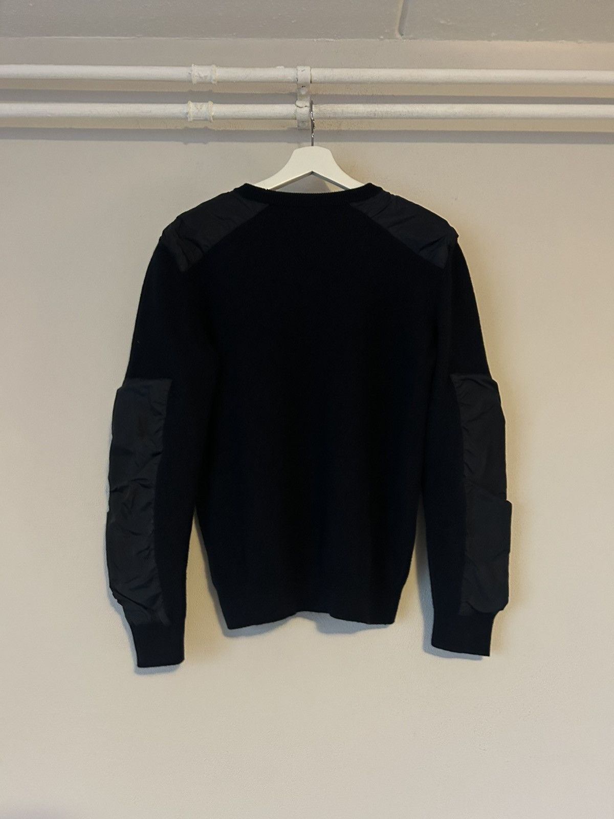 Prada Prada Navy Wool Sweater with Nylon Paneling, Size 54 Size US L / EU 52-54 / 3 - 7 Thumbnail