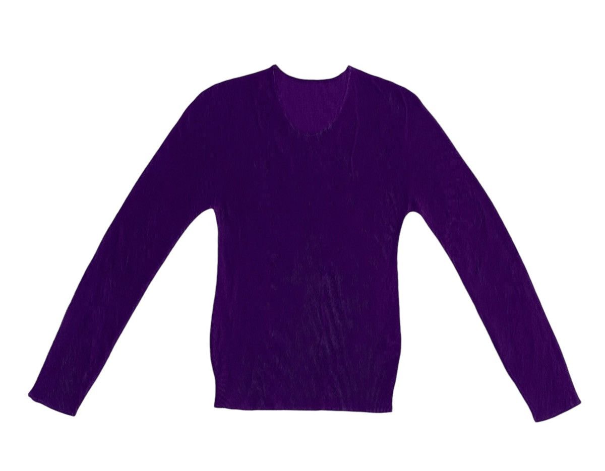 Issey Miyake × Pleats Please Issey Miyake Pleats Please Pleated Purple Long Sleeve Size L / US 10 / IT 46 - 2 Thumbnail