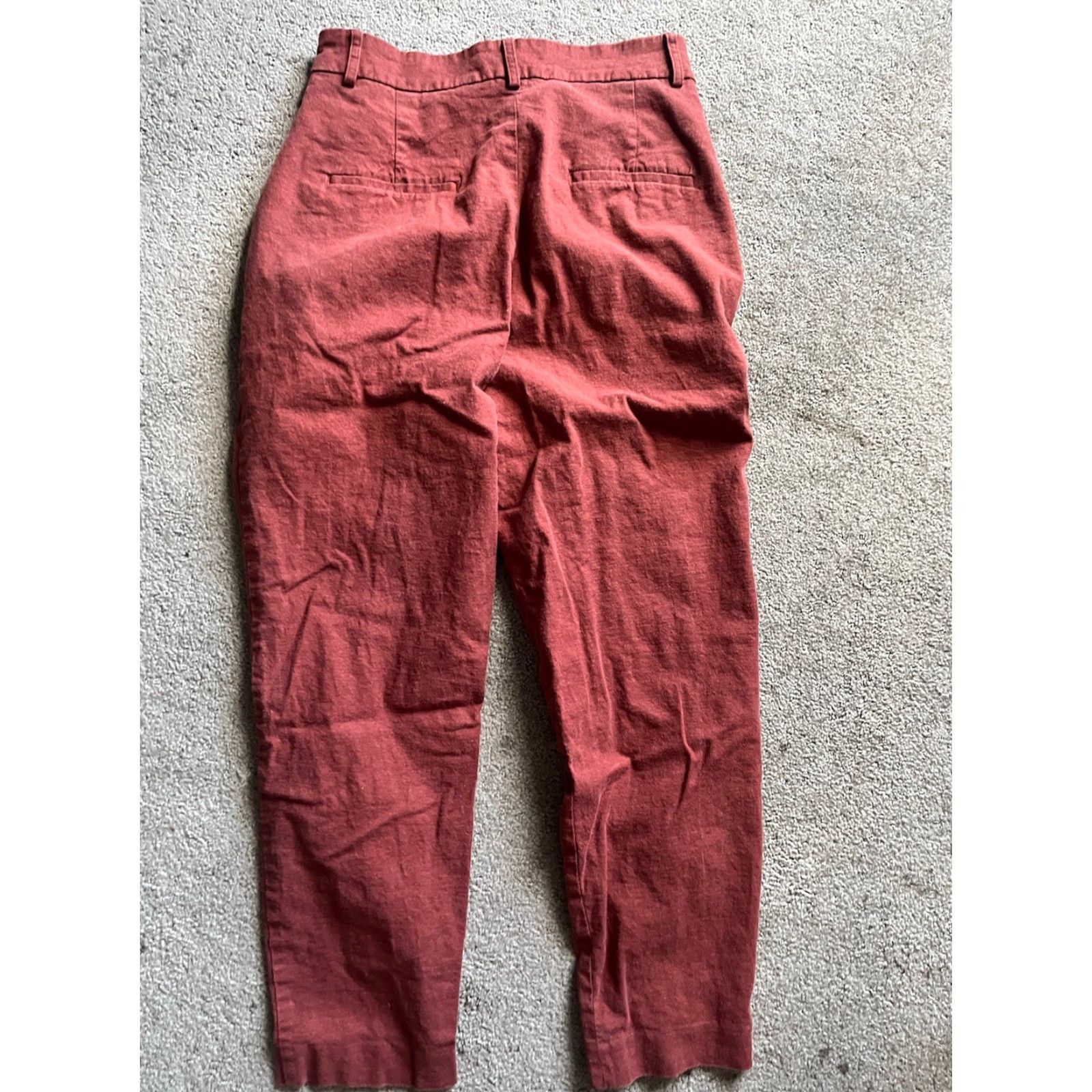 Express VINTAGE Express Women's Skinny Pants Size 2 Ankle Rust Red Casual Woven Nylon Spandex Size 26" / US 2 / IT 38 - 3 Thumbnail