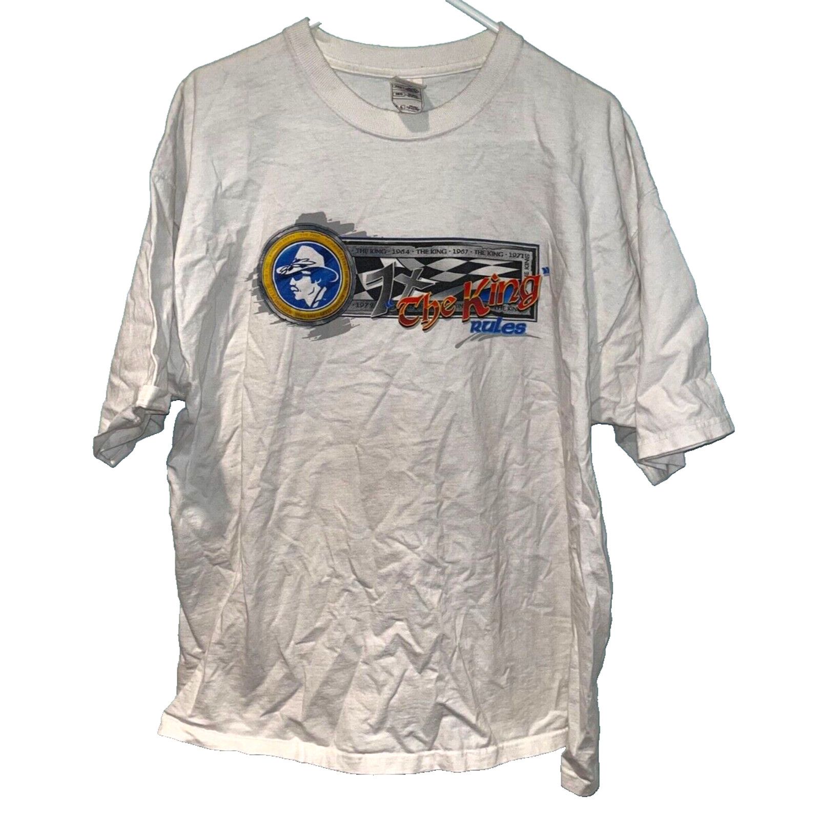 Fruit Of The Loom Richard Petty The King 43 NASCAR T Shirt 2XL Fruit Loom VTG Size US XXL / EU 58 / 5 - 6 Thumbnail