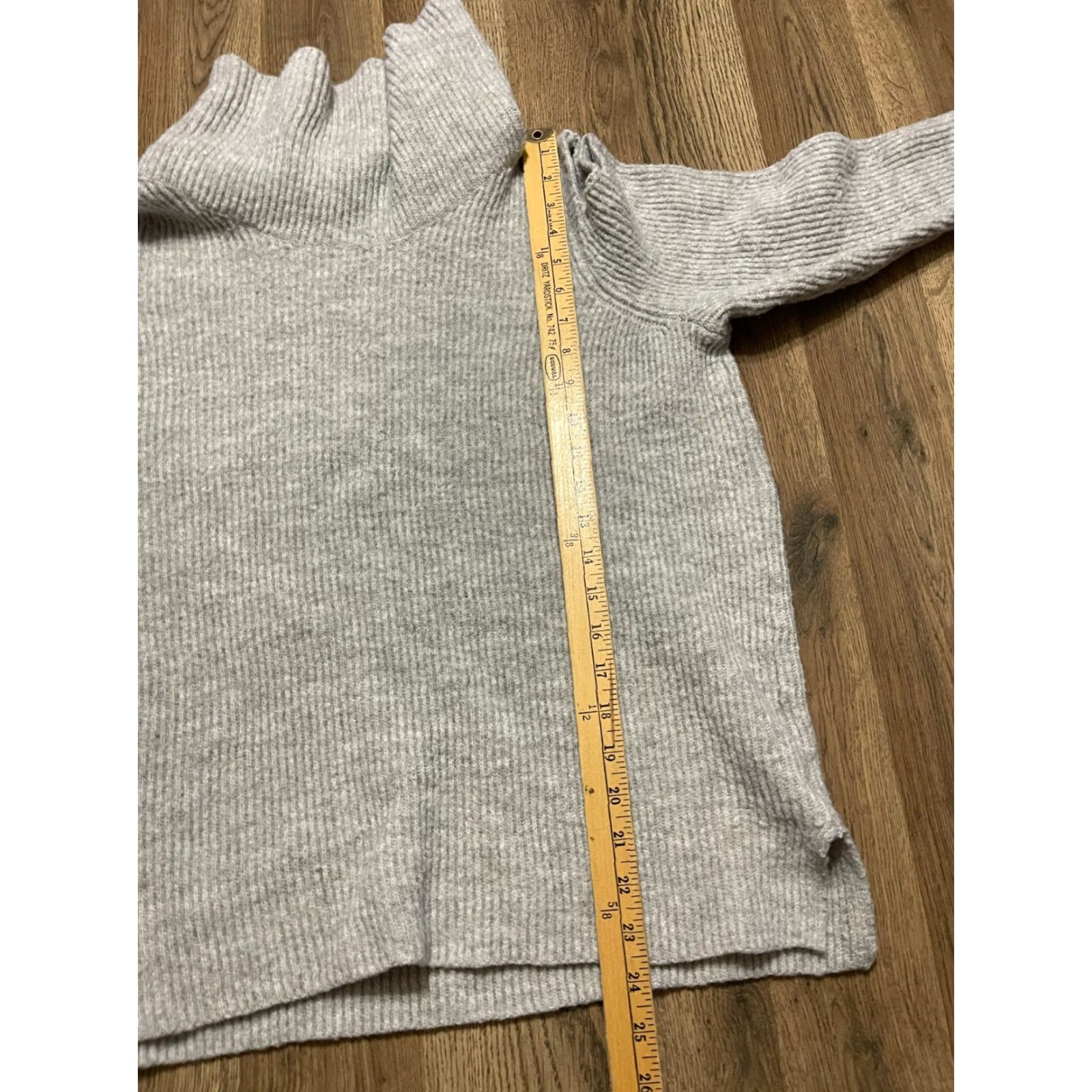 Vintage Lane Bryant Sweater Women 18/20 Gray Pullover Turtleneck Open Shoulder Knit Casual Fall Spring Summer Size XXL / US 16-18 / IT 52-54 - 6 Thumbnail
