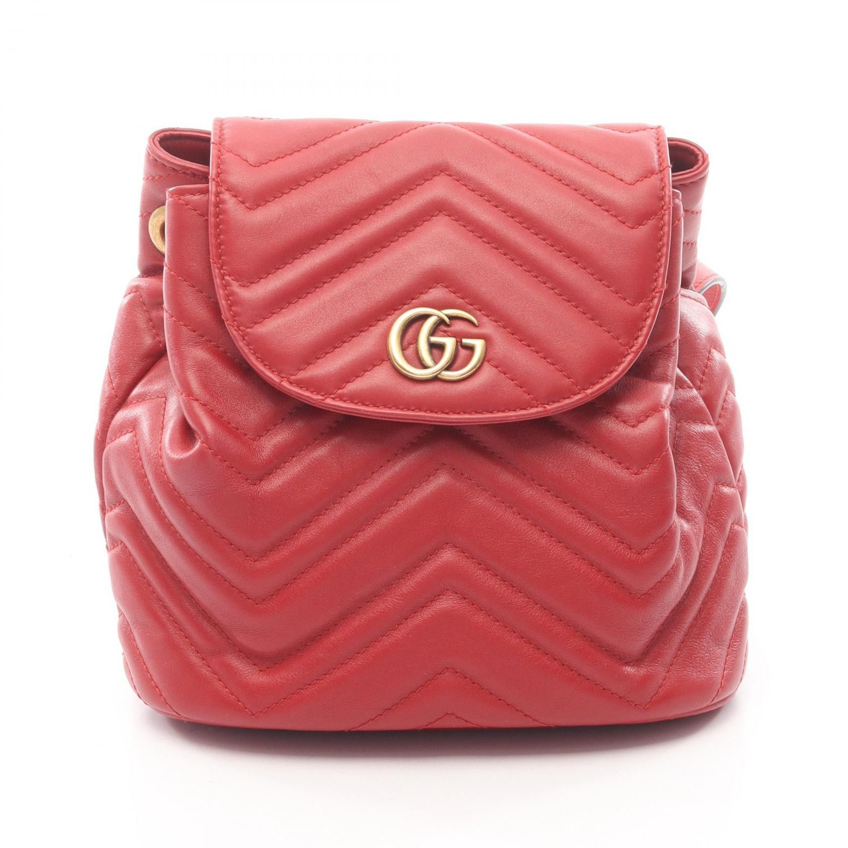 Gucci Gucci Gucci GG Marmont Leather Backpack Leather Backpack 528129 DUTY FREE for USA Size ONE SIZE - 1 Thumbnail