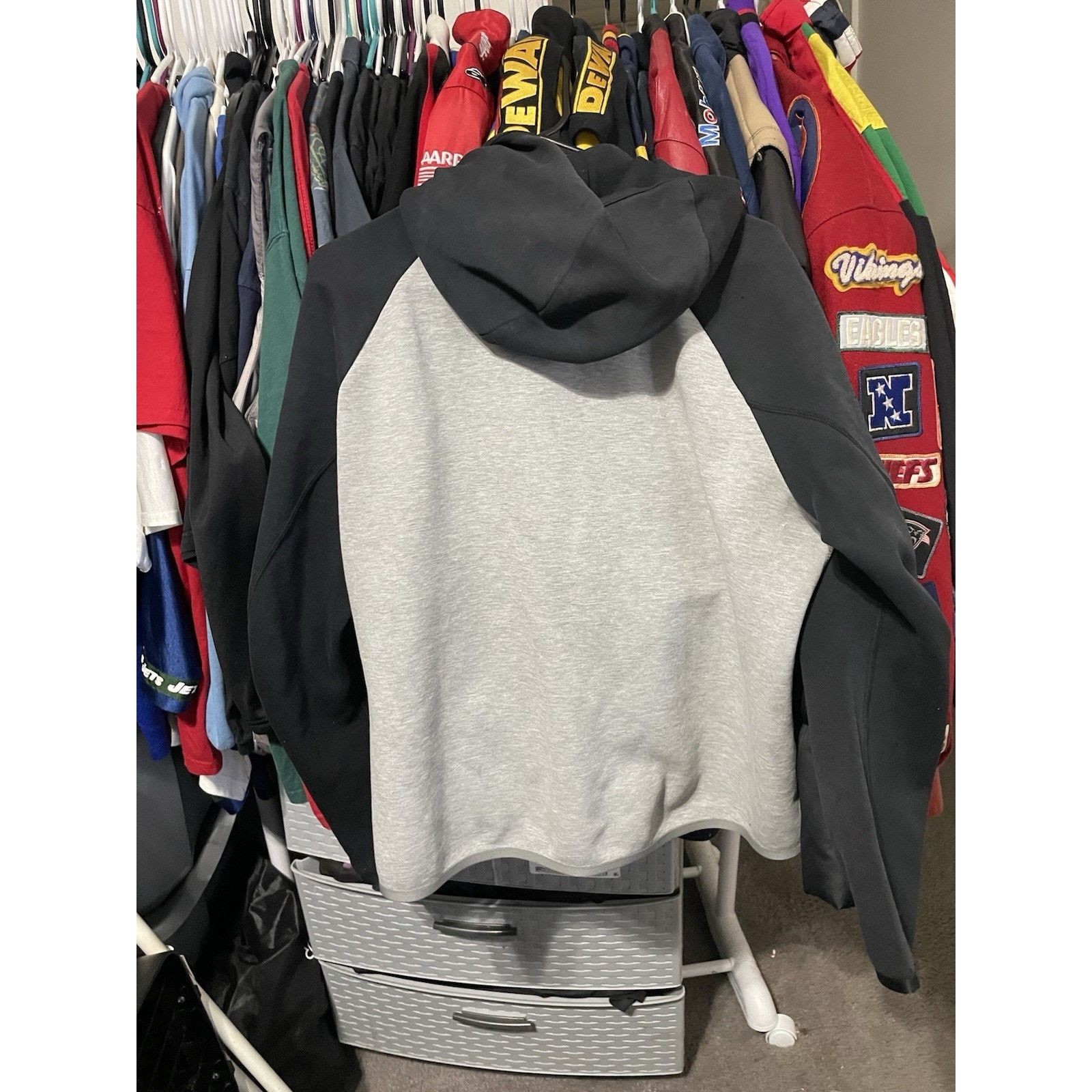 Nike Size M-Nike Tech Fleece Full Zip Up Hoodie Dark Grey/Black Size US M / EU 48-50 / 2 - 2 Thumbnail