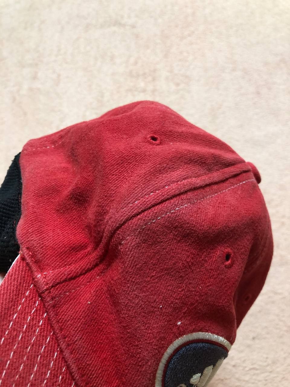 Adidas Cap red Y2K Hats big logo Adidas Vintage streetwear Size ONE SIZE - 7 Thumbnail