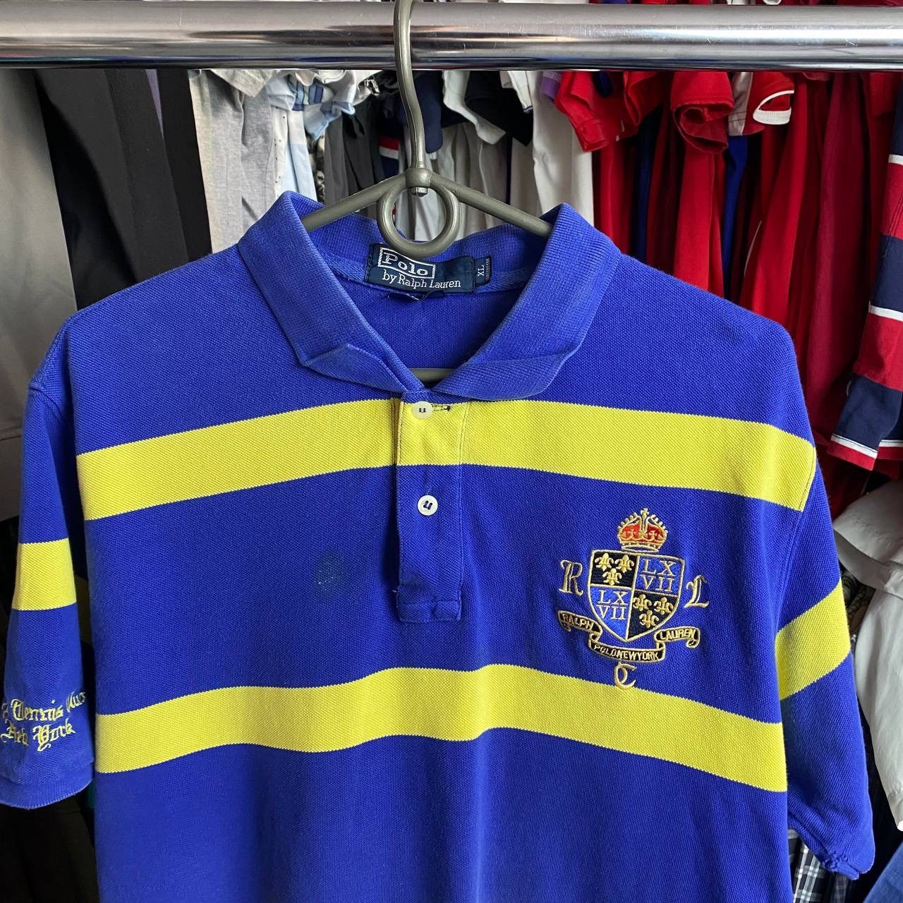 Polo Ralph Lauren × Vintage Vintage Polo Ralph Lauren Big Logo multicolour polo Size US XL / EU 56 / 4 - 2 Thumbnail