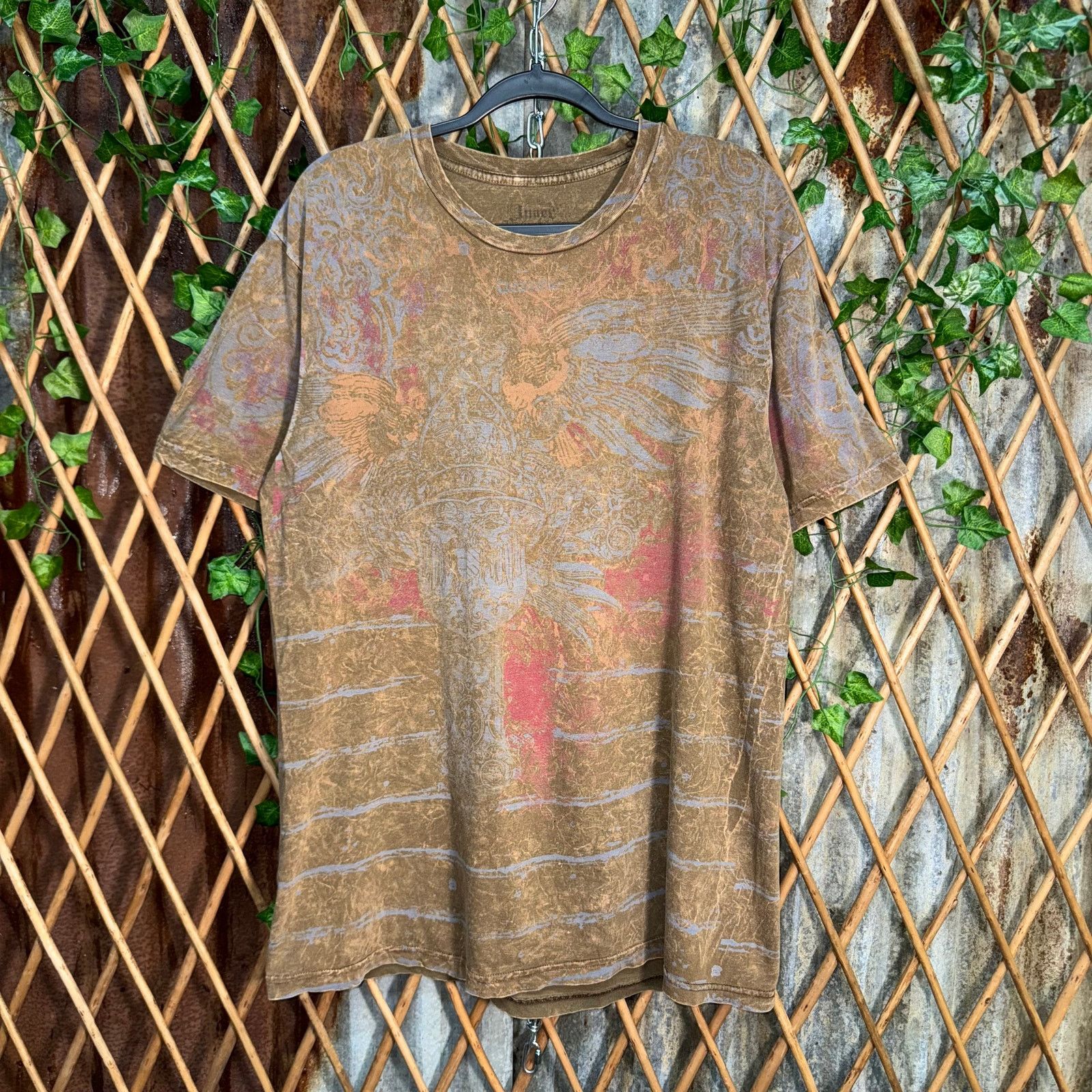 Vintage Vintage Y2K inner sanctum aop faded 00s grunge crest t-shirt Size US XL / EU 56 / 4 - 1 Thumbnail