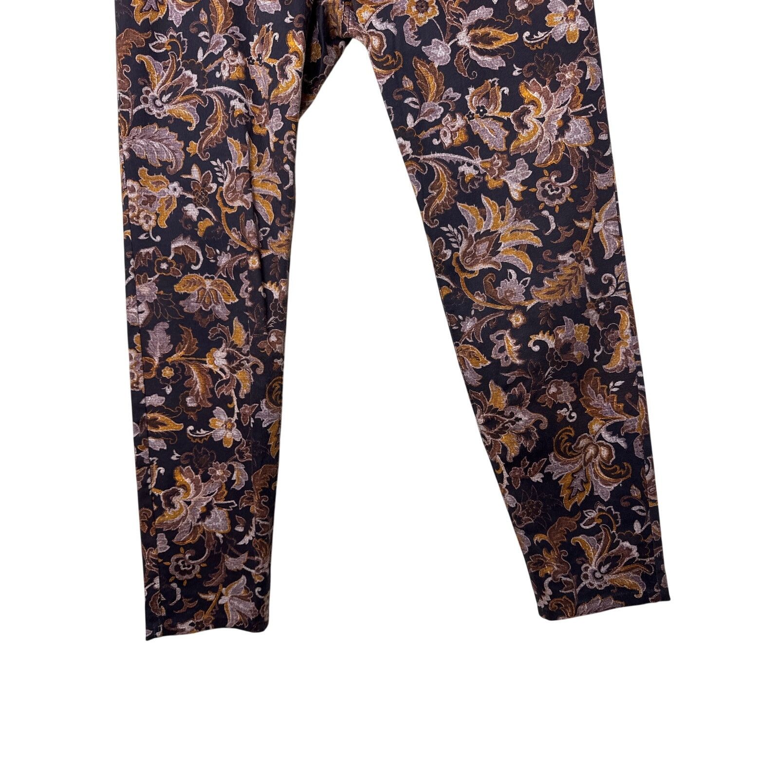 Other PERUVIAN CONNECTION Lotus Blossom Ankle Pants Espresso Size 34" / US 12 / IT 48 - 4 Thumbnail