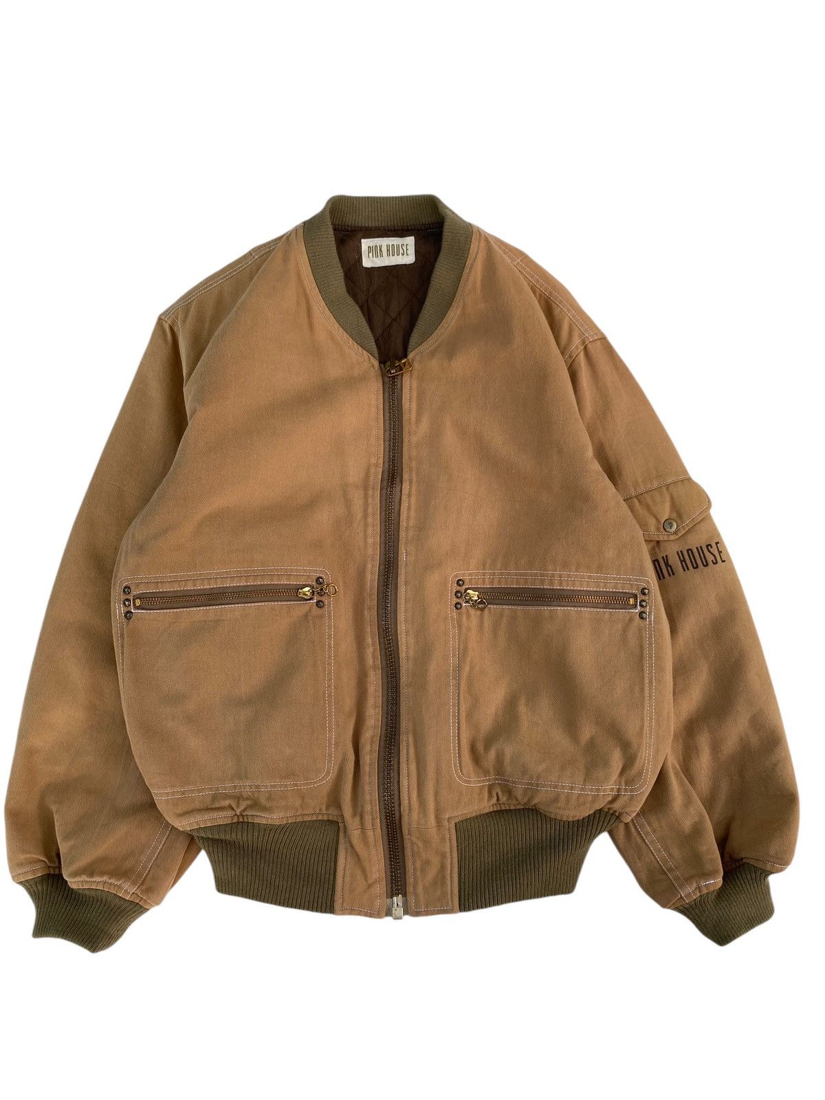 Pink House × Vintage Vtg Pink House Bomber Jacket Style Size US M / EU 48-50 / 2 - 3 Thumbnail