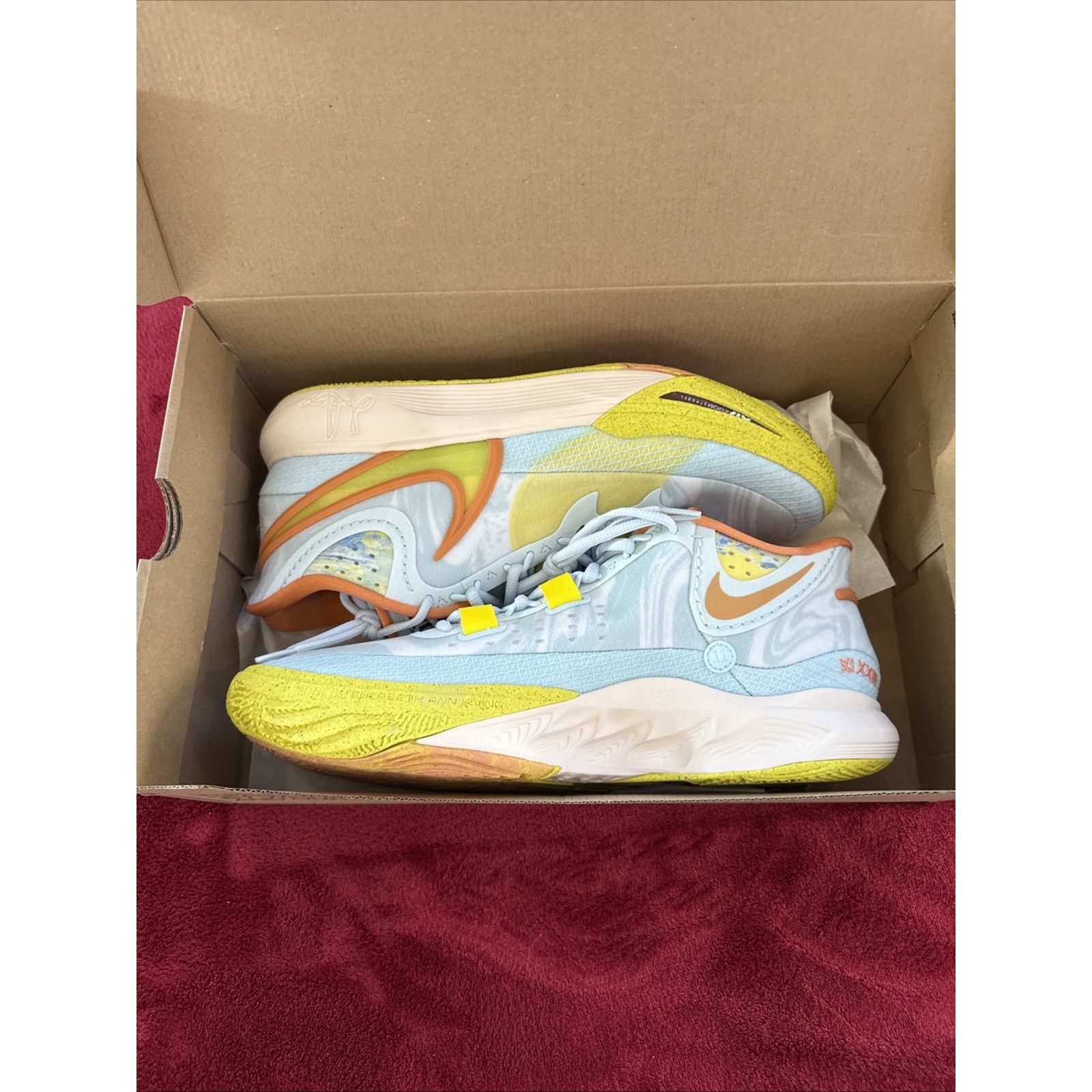 Nike Nike Kyrie 8 Eagle Air Zoom Glacier Blue/Yellow Shoes Size14 Size US 14 / EU 47 - 9 Thumbnail