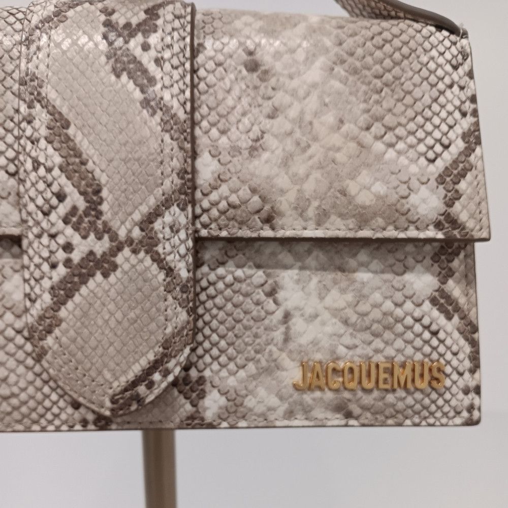 Jacquemus Jacquemus Le Grand Bambino Snake-Embossed Crossbody Bag Size ONE SIZE - 9 Thumbnail