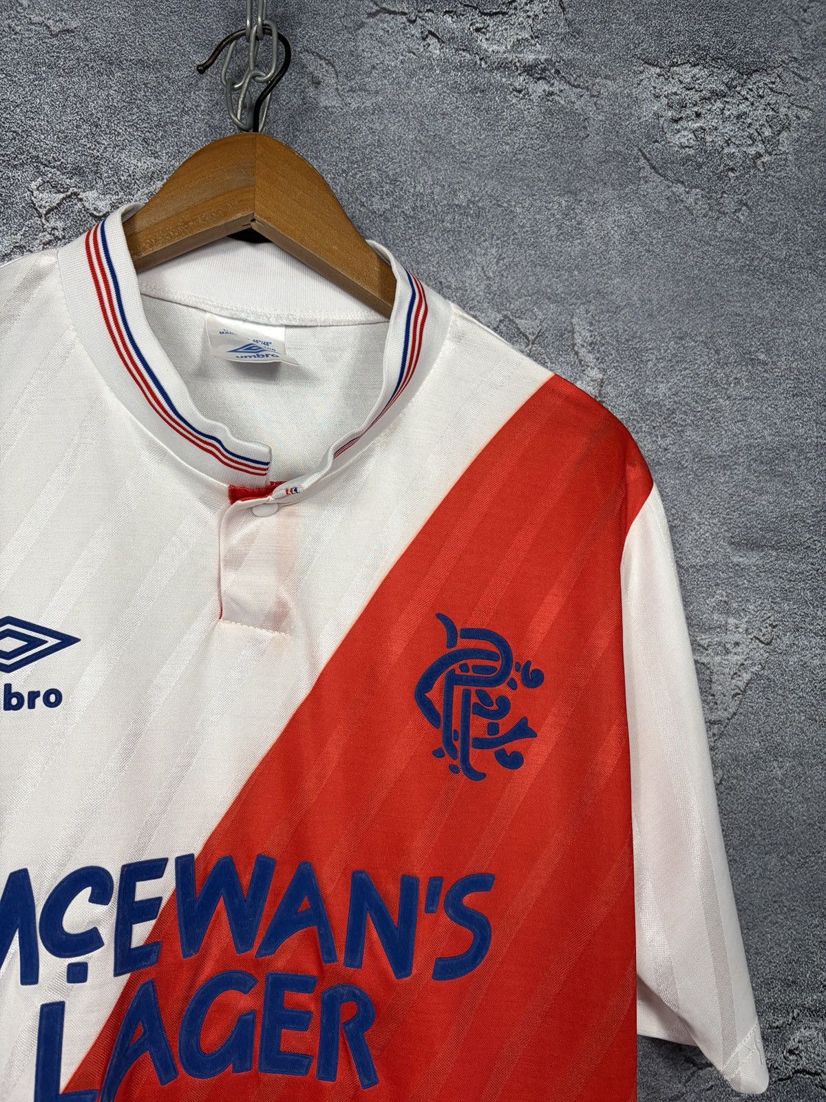 Umbro Vintage Umbro Glasgow Rangers 1987/88 Away T-shirt Jersey Size US L / EU 52-54 / 3 - 4 Thumbnail