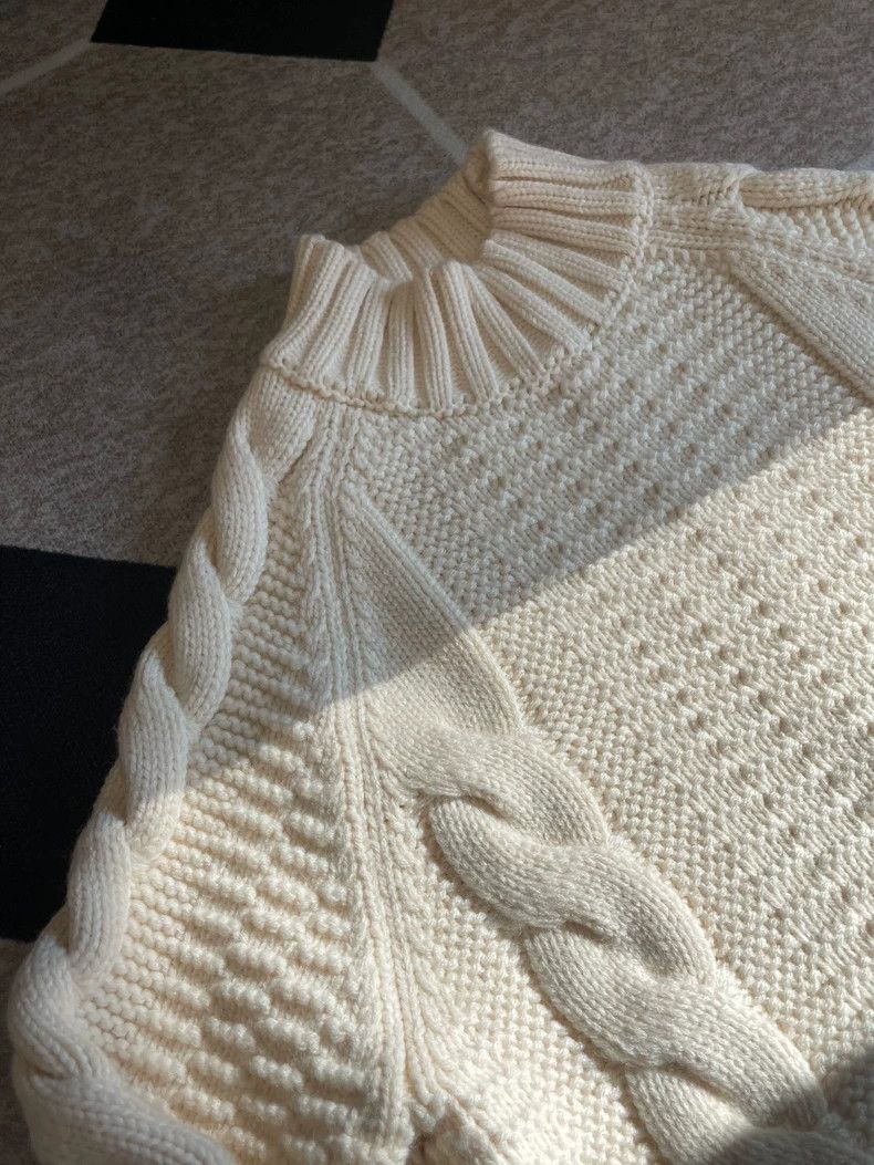 Other Jil Sander Short High Ribbed Crocheted Wool Sweater Size S / US 4 / IT 40 - 4 Thumbnail