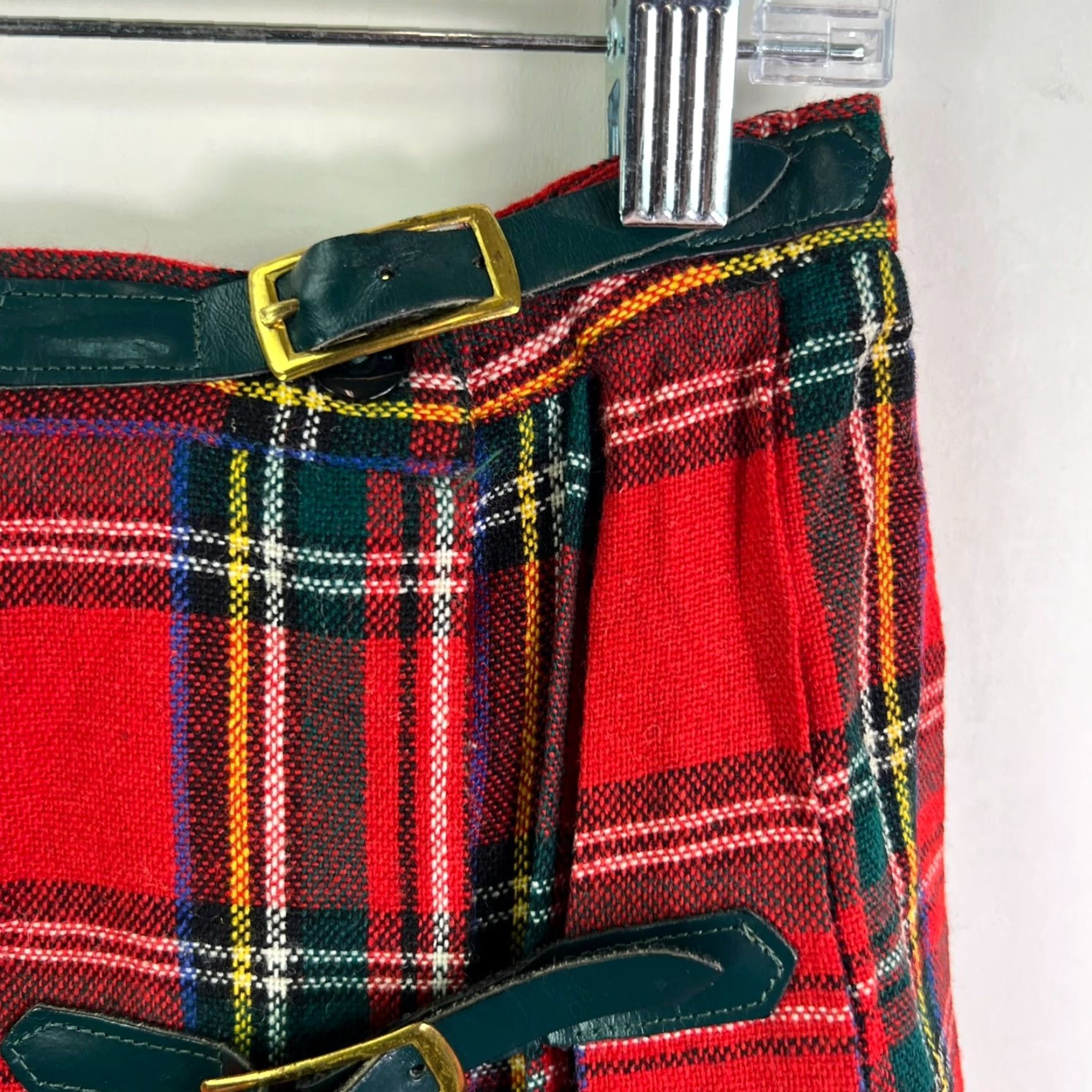 Vintage Vintage Tartan Kilt Skirt Pure New Wool Skirt 26X27 Tartan Scotland Wool kilted Size 32" / US 10 / IT 46 - 2 Thumbnail