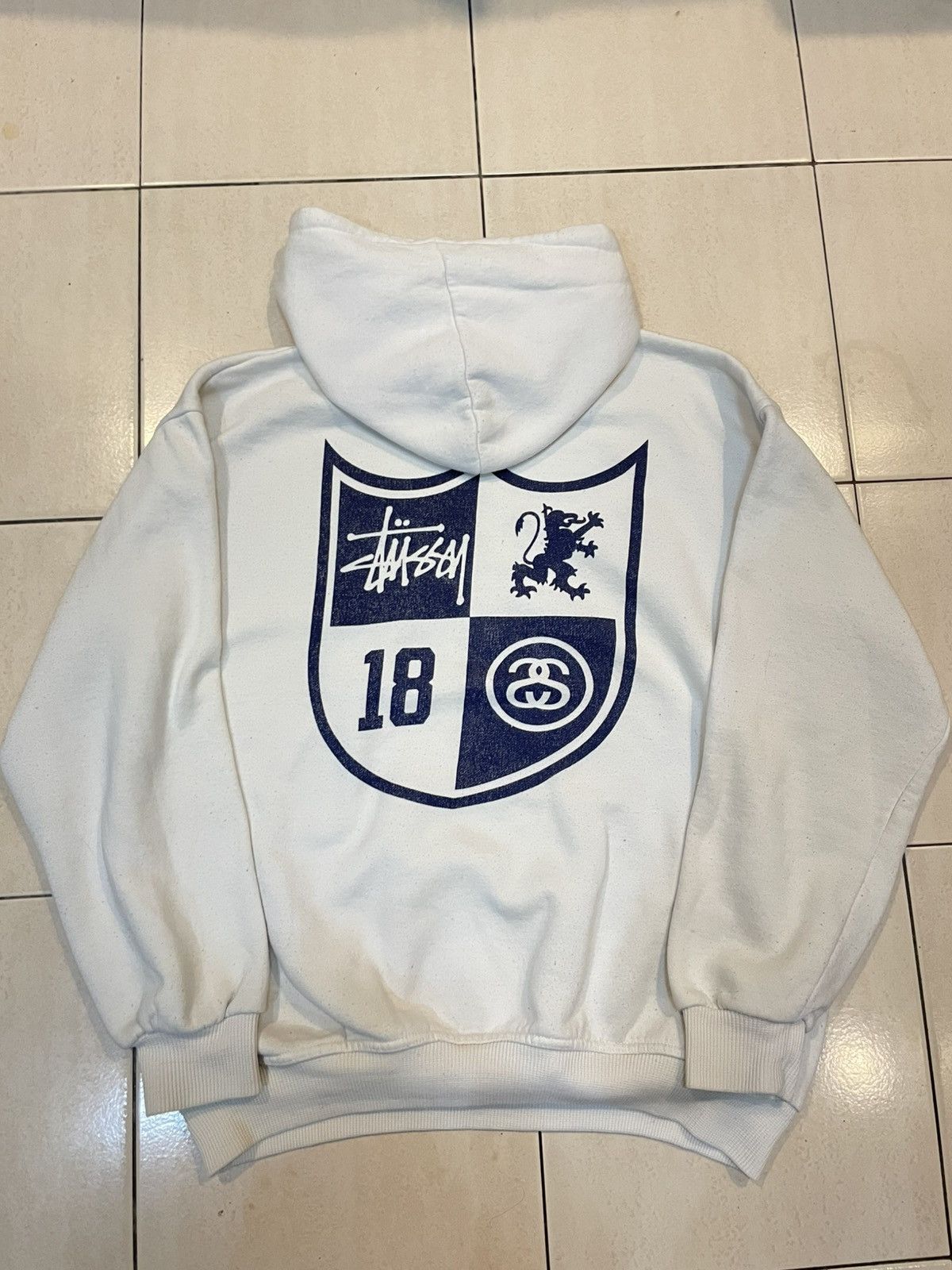 Stussy 🔥VINTAGE🔥 90's OLD STUSSY SHEILD HOODIE Size US L / EU 52-54 / 3 - 1 Thumbnail