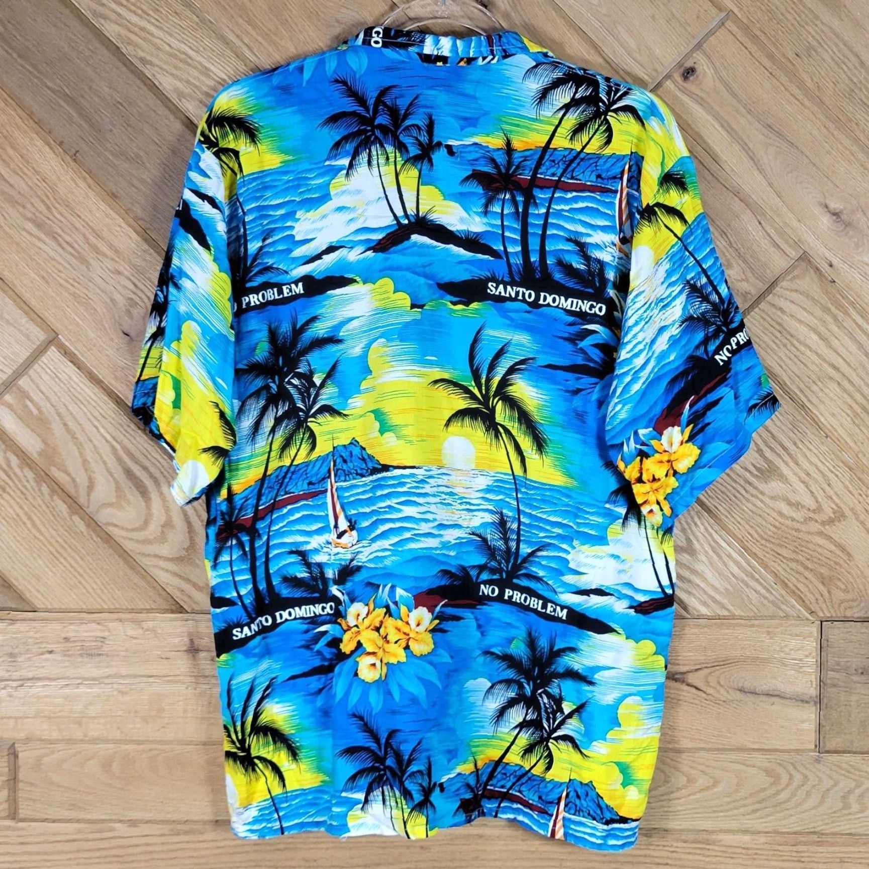 Vintage Tropical Hawaiian Mens Shirt L Blue Floral Short Sleeve Button-Up Shirt Mens Size US L / EU 52-54 / 3 - 4 Thumbnail