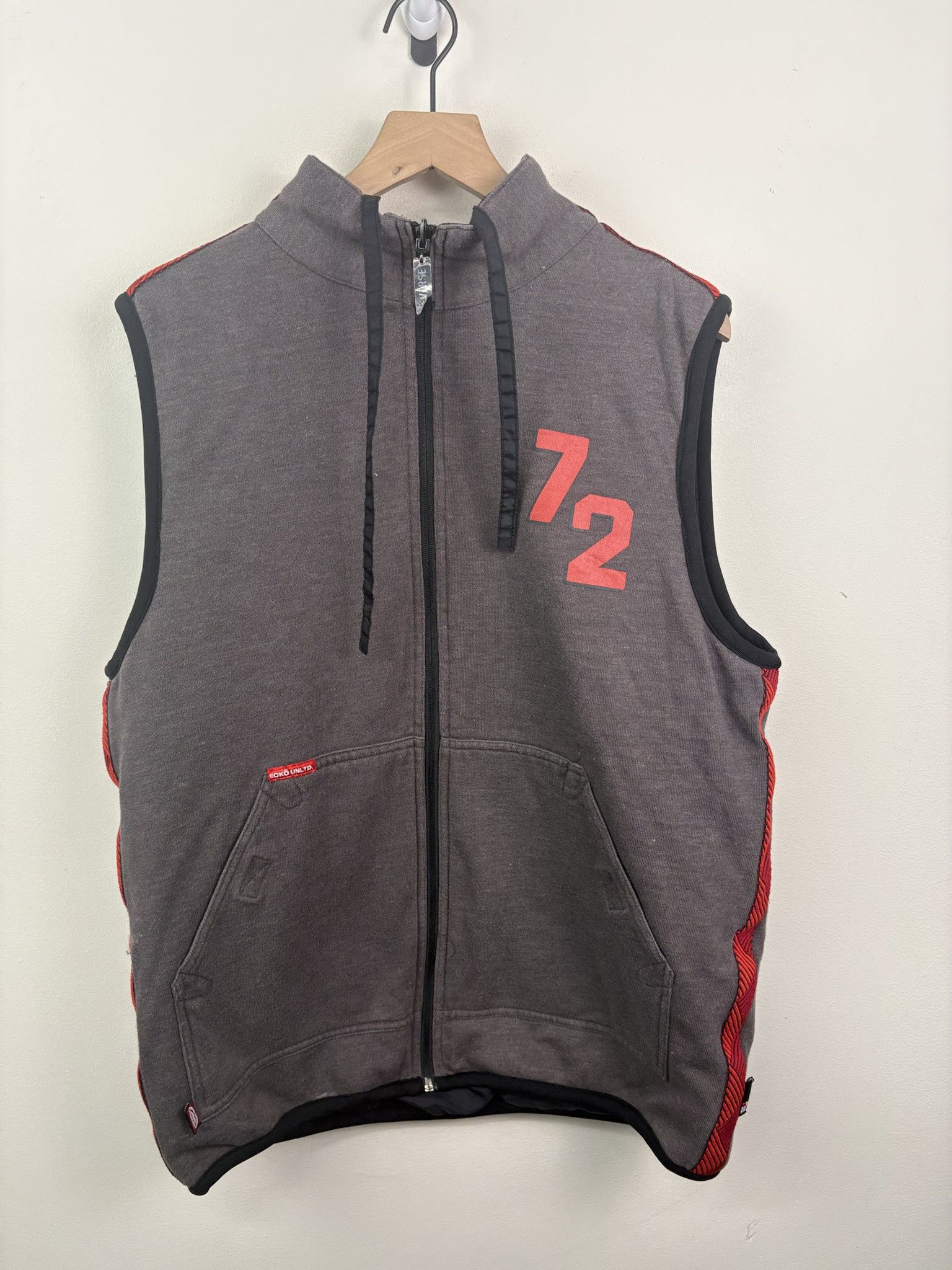 Ecko Unltd. × Vintage Vintage 00's Y2K Ecko Unltd. Cutoff Full Zip "72" Vest Size M Size US M / EU 48-50 / 2 - 1 Thumbnail