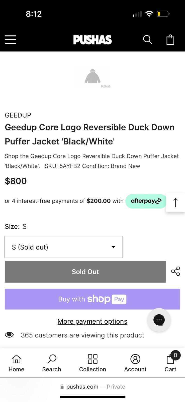 Other Geedup Core Logo Reversible Duck Down Puffer Jacket Black/W Size US S / EU 44-46 / 1 - 10 Thumbnail