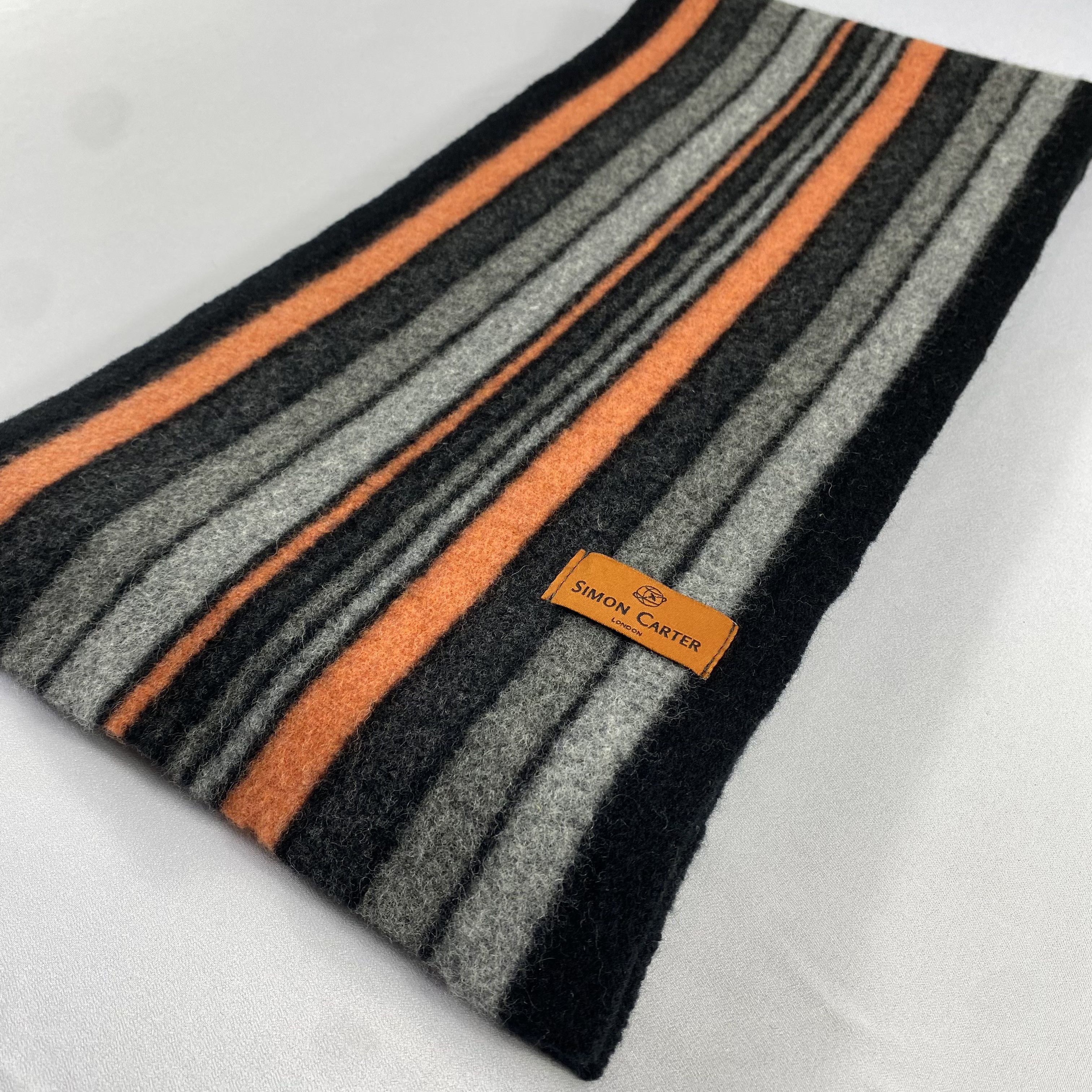 Simon Carter Simon Carter Stripe Scarf Neck Wrap Wool Muffler Size ONE SIZE - 3 Thumbnail