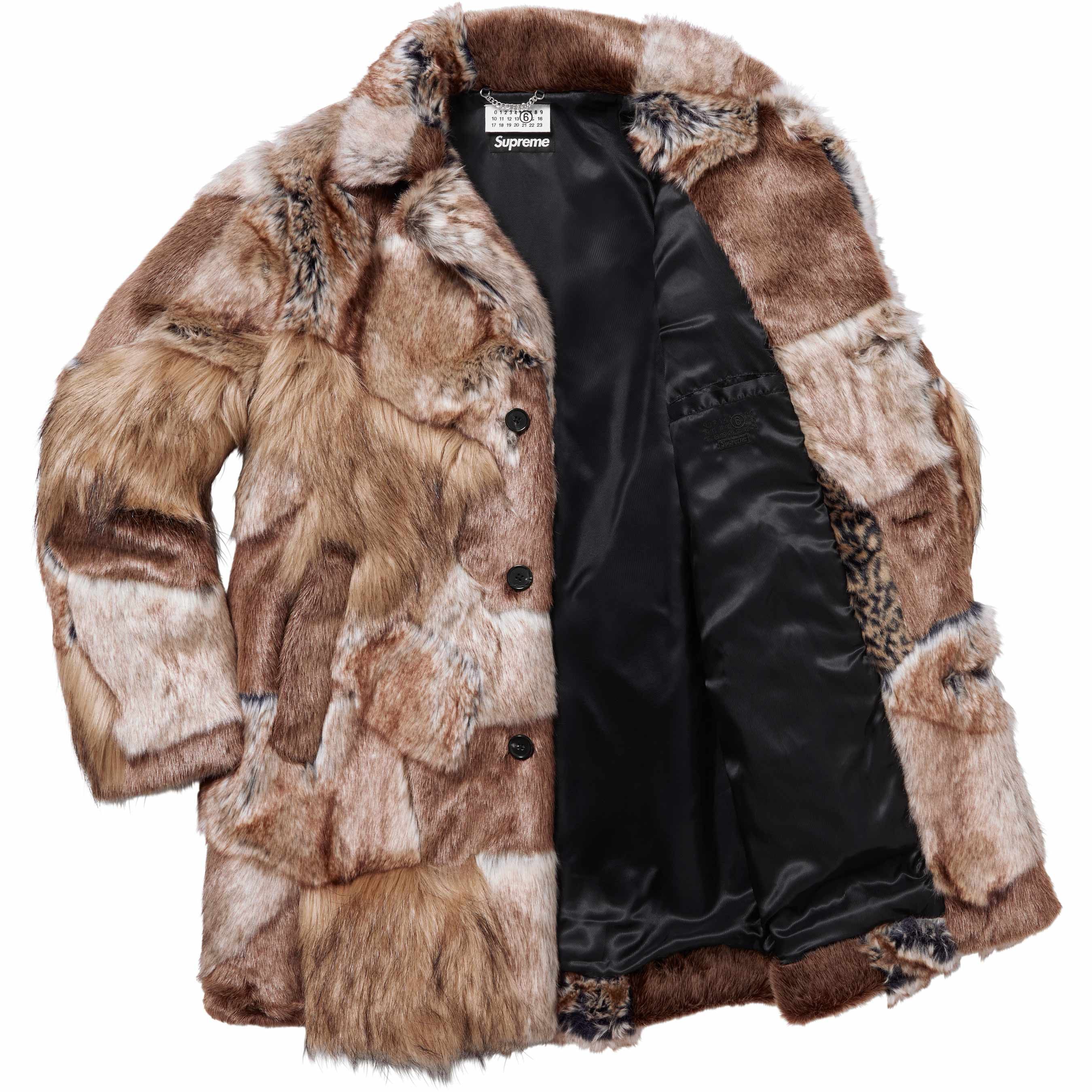 Supreme Supreme MM6 Maison Margiela Patchwork Faux Fur Coat Size US L / EU 52-54 / 3 - 3 Thumbnail