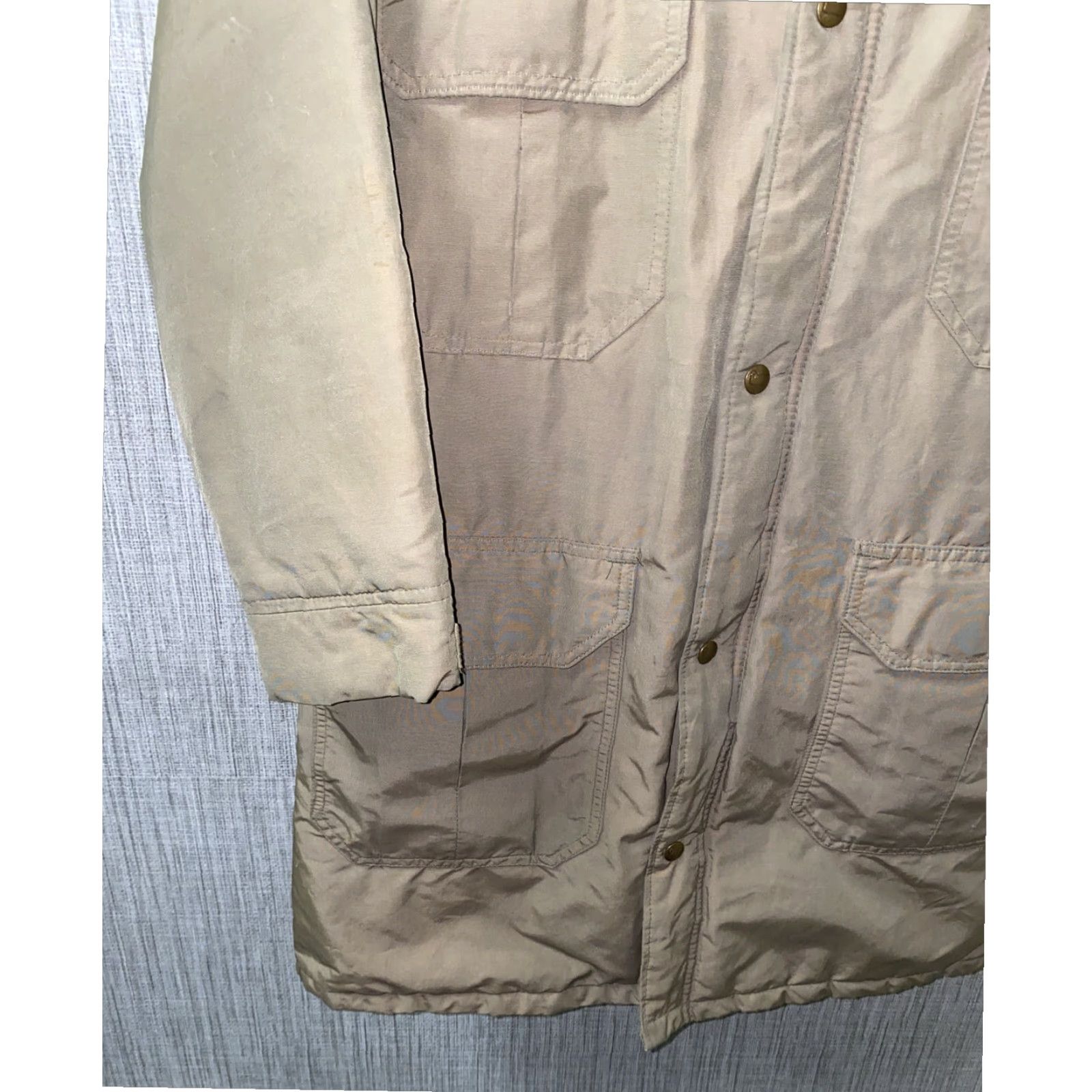 Vintage Woolrich Mens Beige Plaid Lined Full Zip Hooded Jacket Adult Large Size US L / EU 52-54 / 3 - 4 Thumbnail