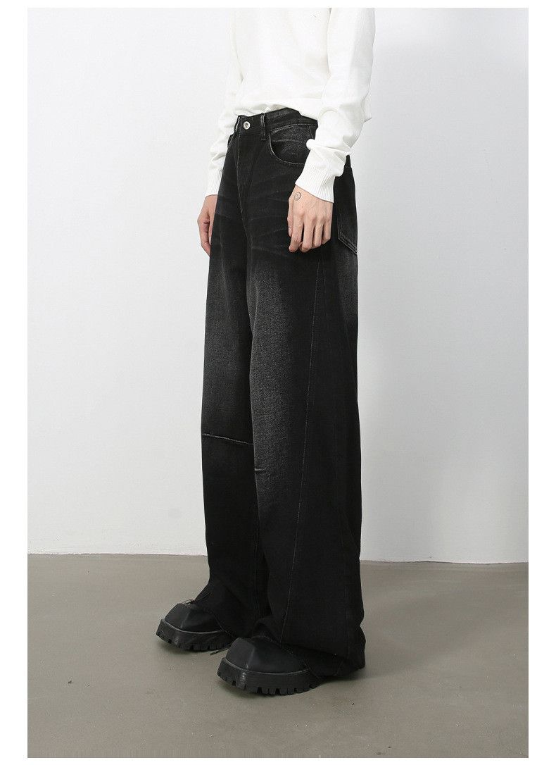 Japanese Brand × Vintage American trendy street patchwork men's straight loose jeans Size US 32 / EU 48 - 4 Thumbnail