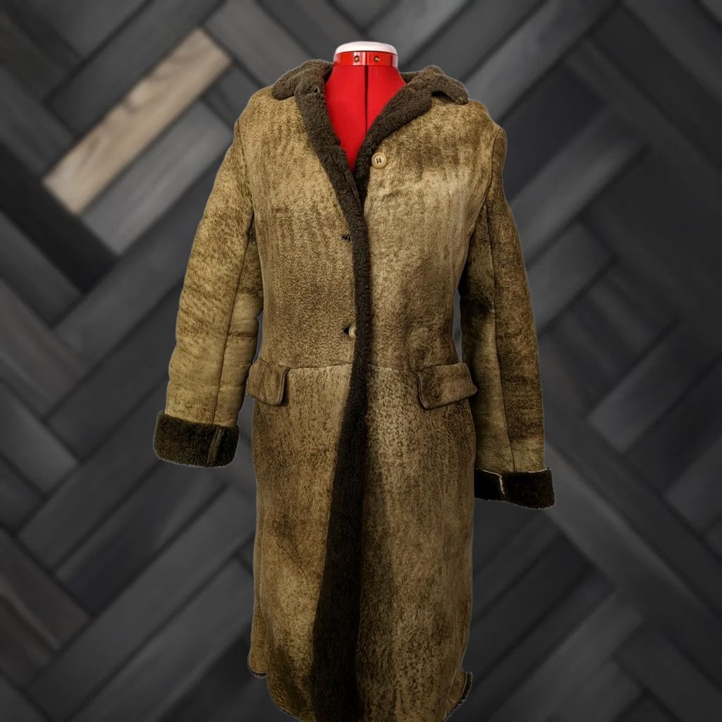 Jil Sander VINTAGE Jil Sander Archive Brown Shearling Fur Leather Jacket Women 38 Overcoat Snickerdoodle Leather Shop-Named Details Included Brown Size XS / US 0-2 / IT 36-38 - 1 Thumbnail