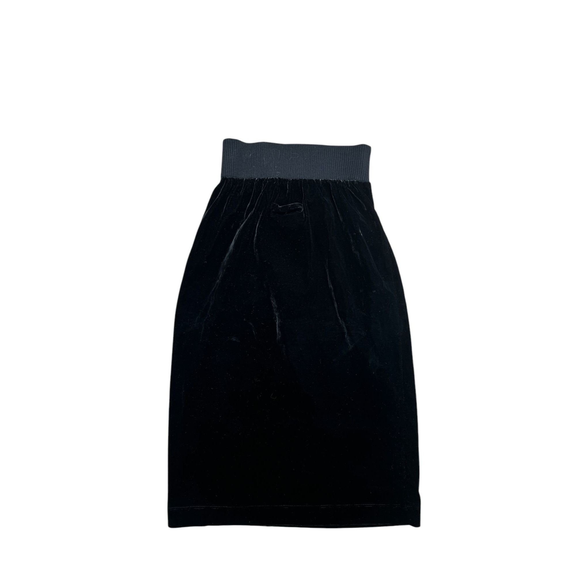Jean Paul Gaultier 1980s Vintage Black Corduroy Mid-Skirt Size 26" / US 2 / IT 38 - 3 Thumbnail