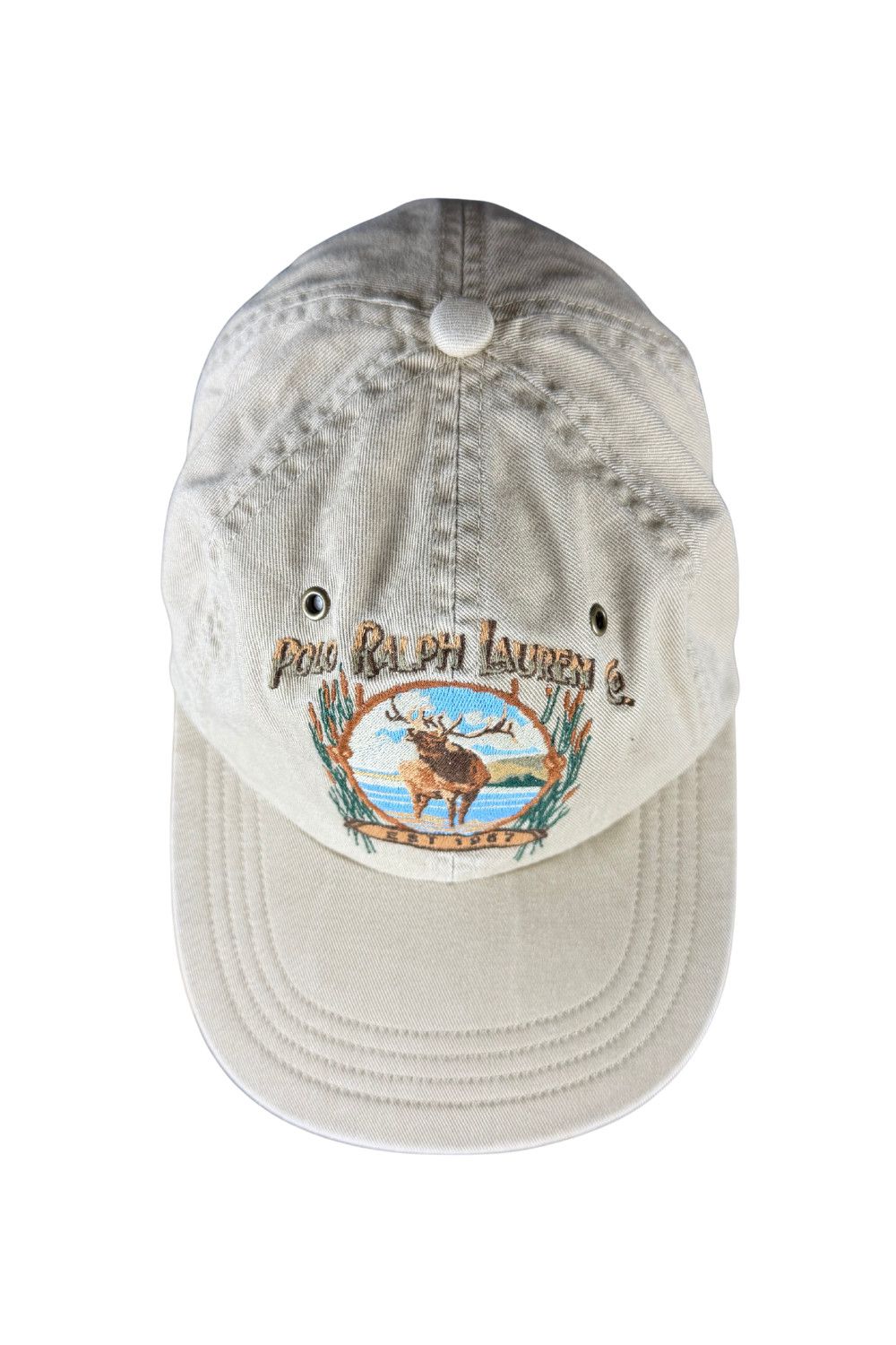 Polo Ralph Lauren Polo RL “Elk / Sportsman” Embroidered Cap – 90s Taiwan Made Size ONE SIZE - 12 Thumbnail
