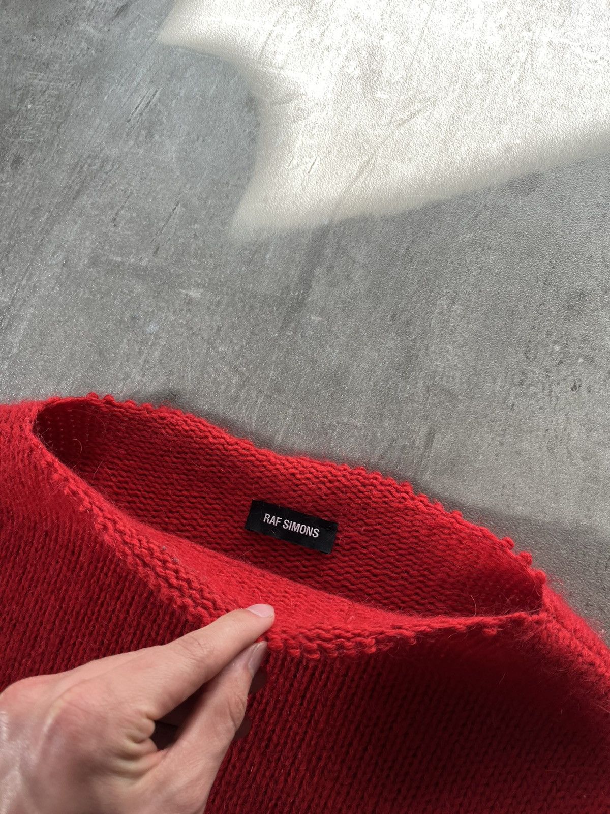 Raf Simons Raf Simons A/W 21 red wool mohair sweater rare Size US M / EU 48-50 / 2 - 7 Thumbnail