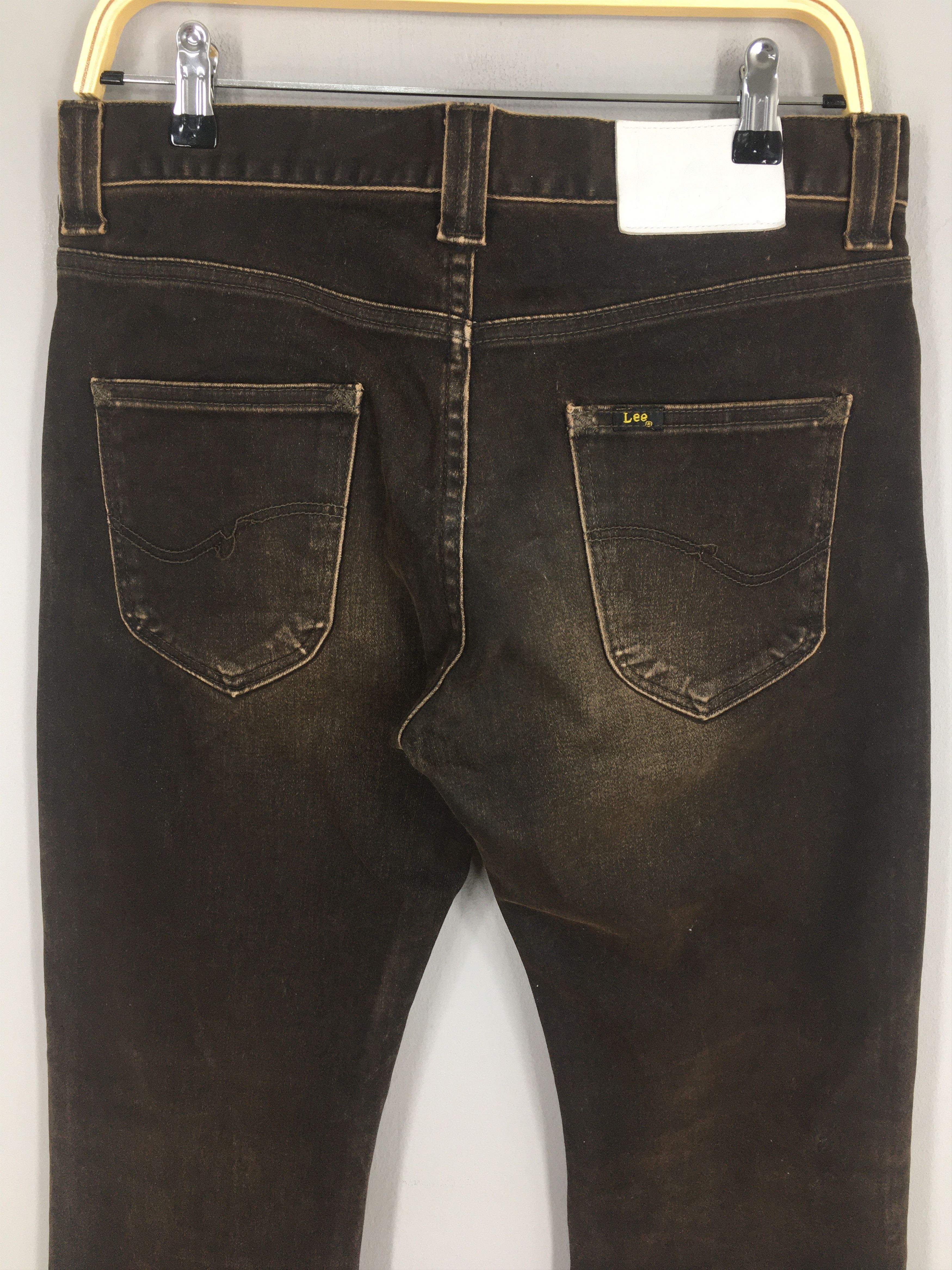 Lee Size 30x29 Vintage Lee Cowboy Wax Brown Flared Jeans S681 Size US 30 / EU 46 - 9 Thumbnail