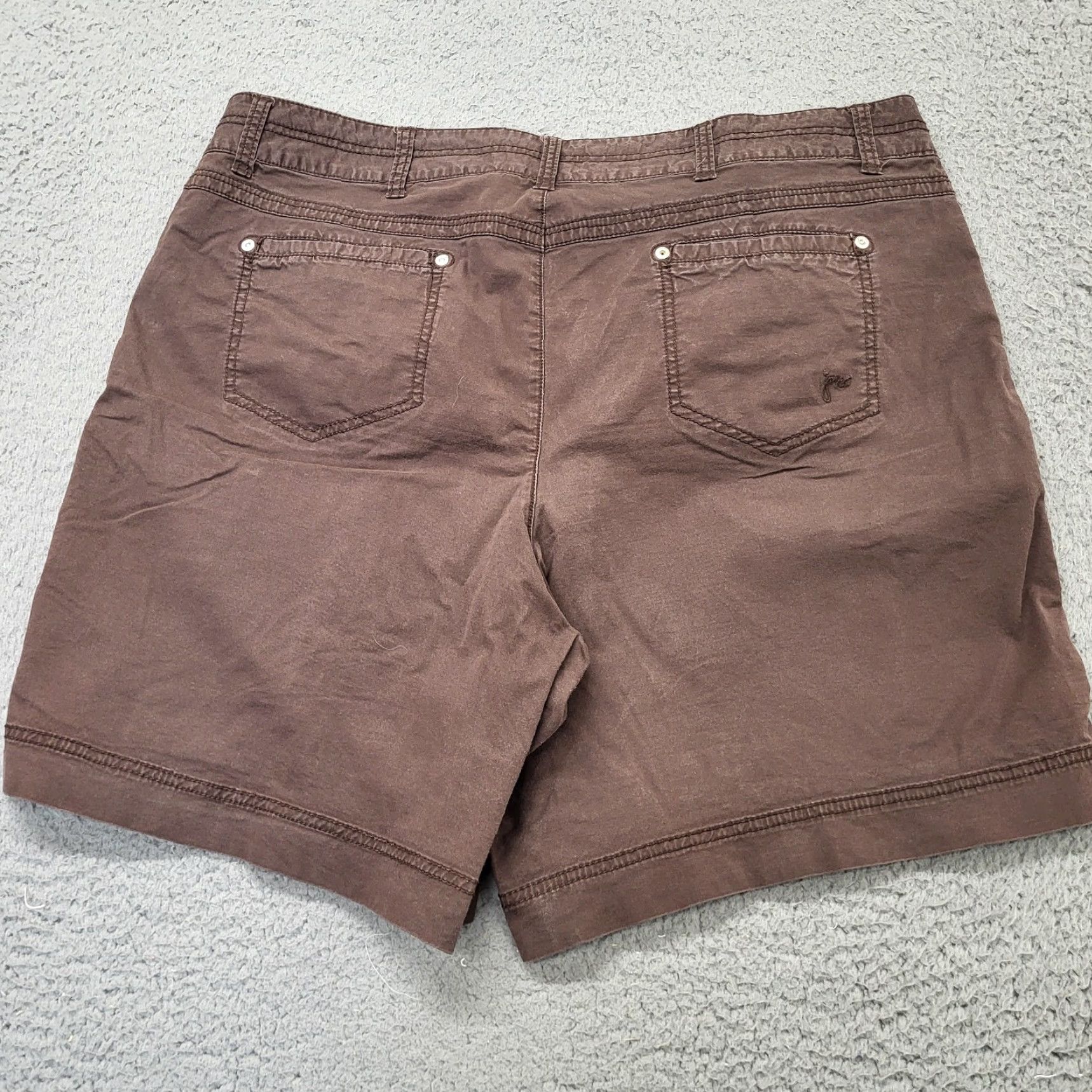 Vintage JMS Just My Size Shorts Women's Plus Size 22W Bermuda Denim 5-Pocket See Pic's Brown Blue College Boho Beach Travel Casual Womens Size 40" / US 18 - 3 Thumbnail
