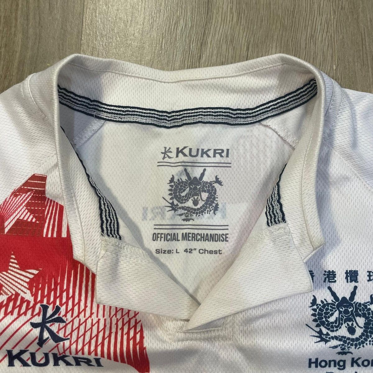 Other Hong Kong Rugby Kukri white red shirt jersey tee t-shirt Size US L / EU 52-54 / 3 - 7 Thumbnail