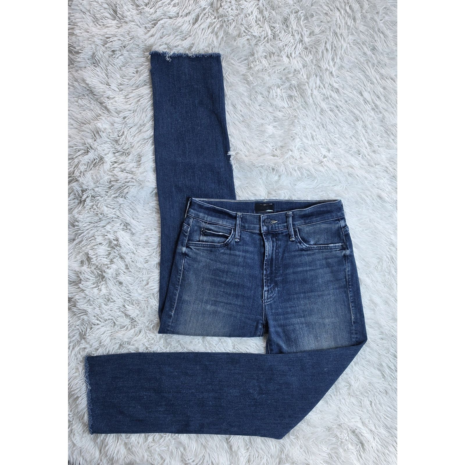 MOTHER Mother Rascal Ankle Step Fray Straight Jeans 26 / 2 Size 26" / US 2 / IT 38 - 1 Thumbnail