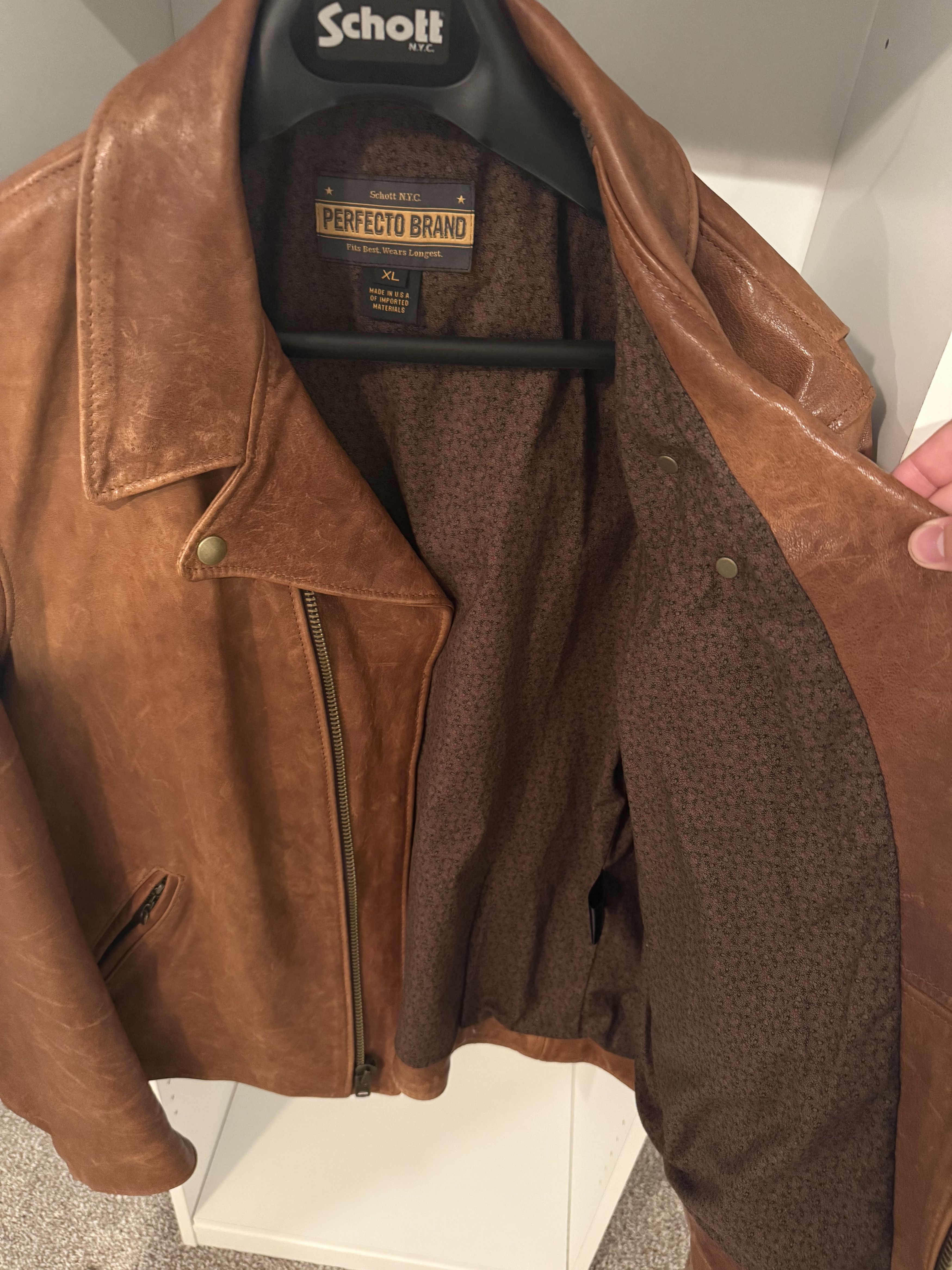 Schott Schott P213 Raven - Lambskin Perfecto® Jacket Size US XL / EU 56 / 4 - 3 Thumbnail