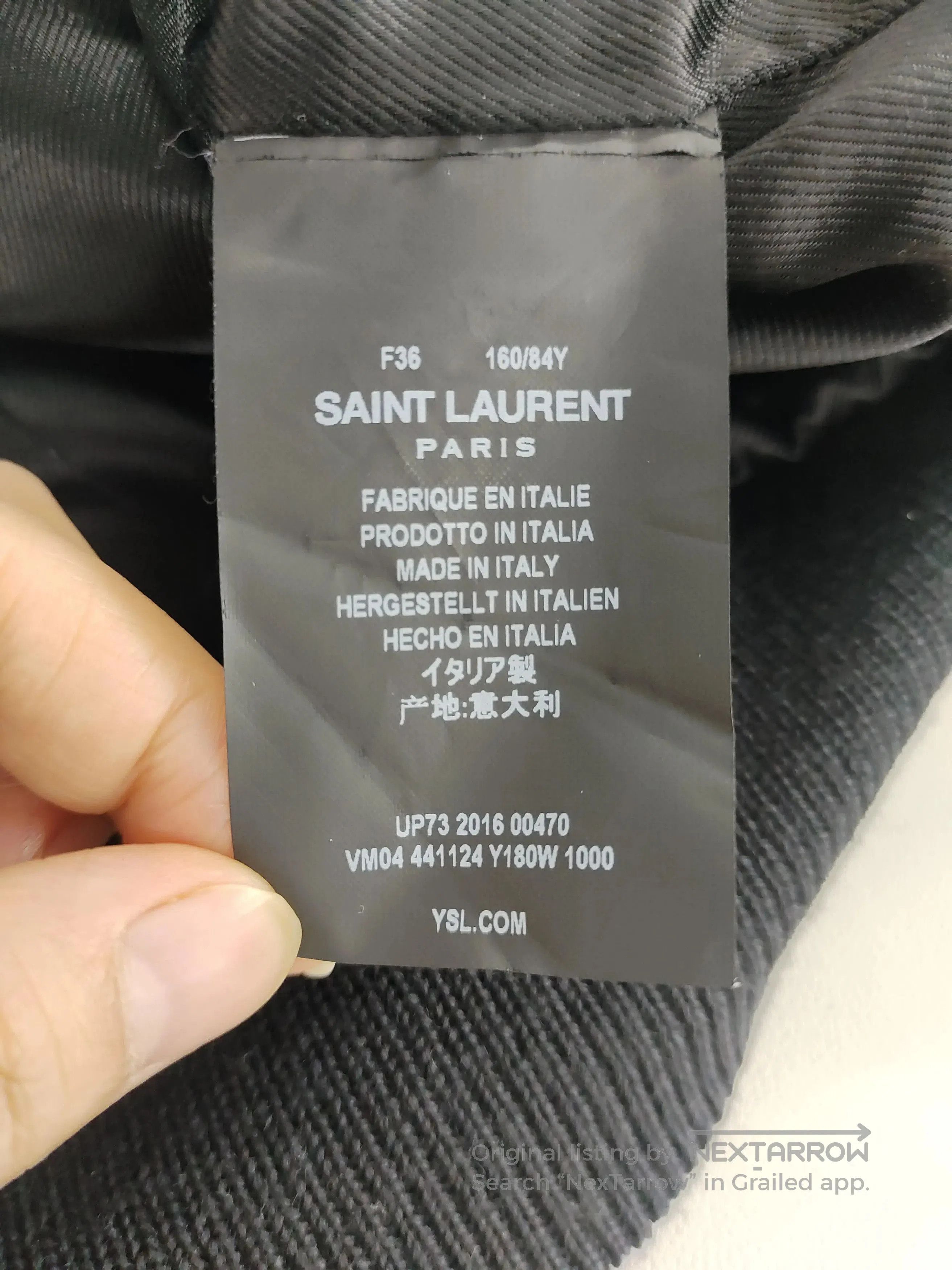 Saint Laurent Paris Saint Laurent Striped Baseball Jacket. Size XS / US 0-2 / IT 36-38 - 4 Thumbnail