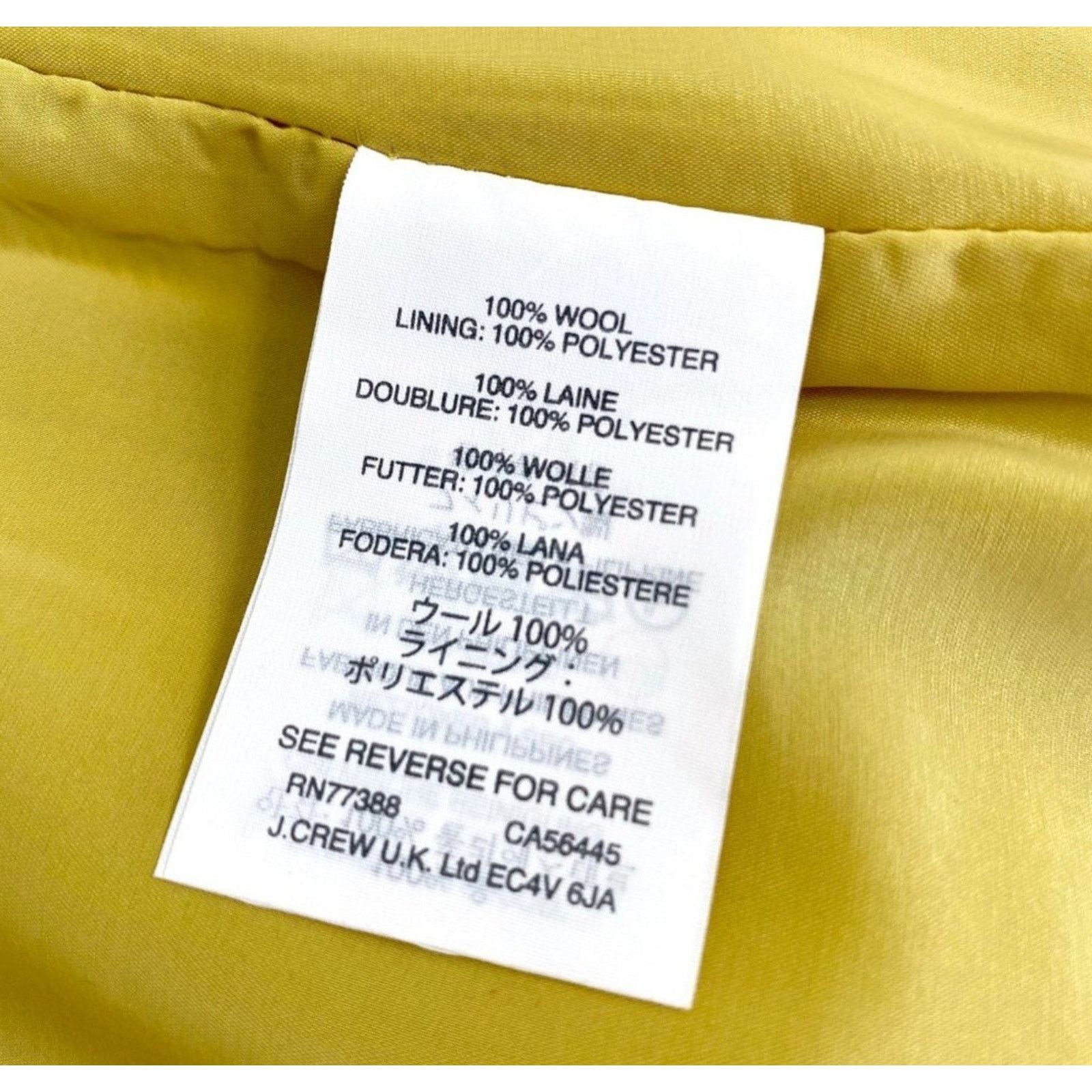 J.Crew J. Crew Felted 100% Wool Mini Skirt with Back Zip In Citrus Size 26" / US 2 / IT 38 - 8 Thumbnail