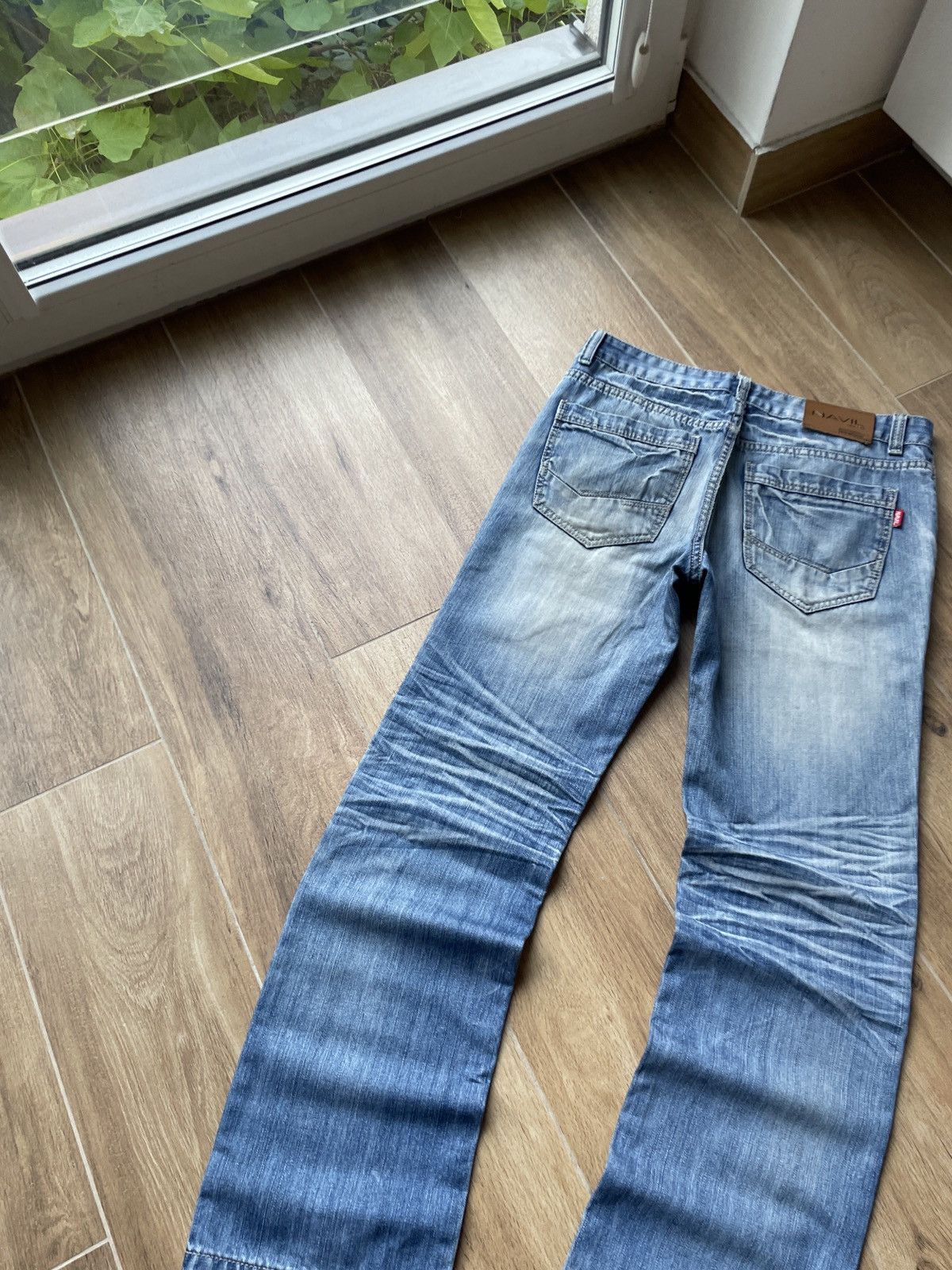 Japanese Brand Vintage Flared Jeans Baggy Mud Washed Distressed Faded Y2K Size US 34 / EU 50 - 6 Thumbnail