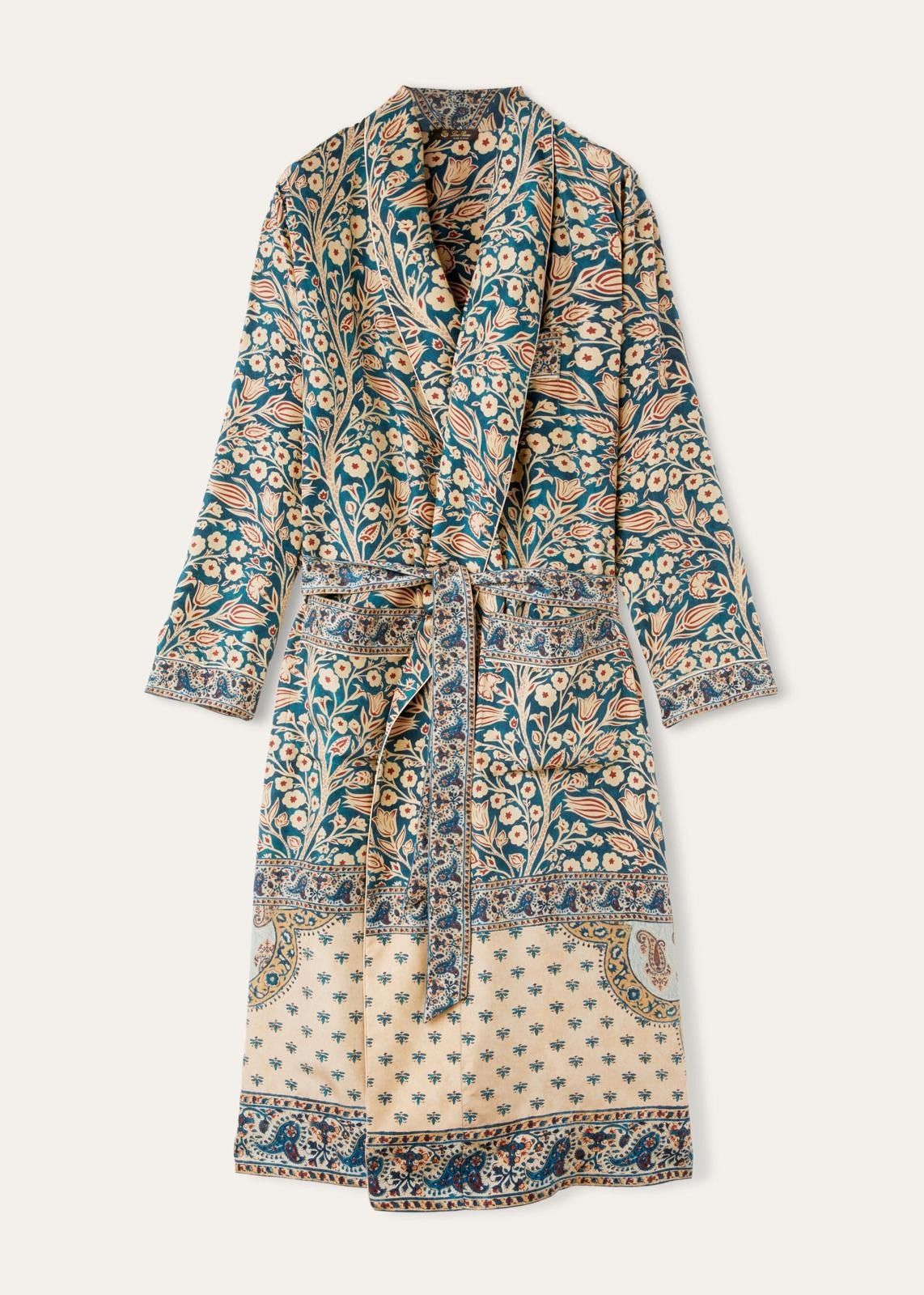 Loro Piana o1srvl11e0525 FAN8169 Silk Landry Coat in Multicolor Size M / US 6-8 / IT 42-44 - 1 Thumbnail