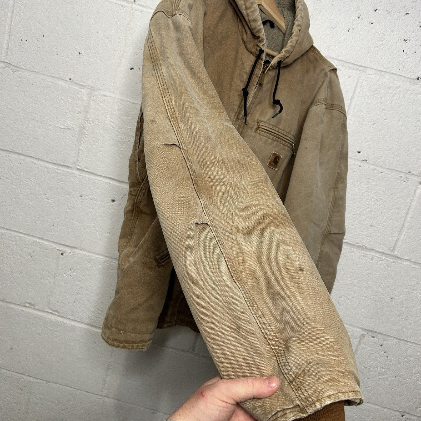 Carhartt Y2K Carhartt Sherpa-Lined Hooded Detroit Jacket “Brown” J141 Size US XL / EU 56 / 4 - 7 Thumbnail
