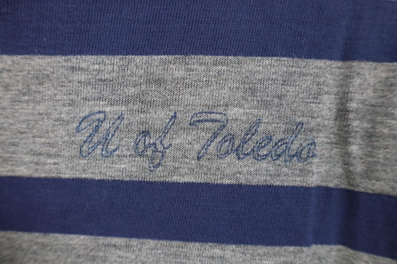 Vintage Vintage 70s Spell Striped University of Toledo T-Shirt USA Size M / US 6-8 / IT 42-44 - 5 Thumbnail