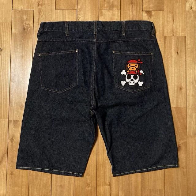 Bape ☠️Pirate Store Exclusive☠️ BAPE Milo Denim Shorts ★size XL Size US 36 / EU 52 - 1 Thumbnail