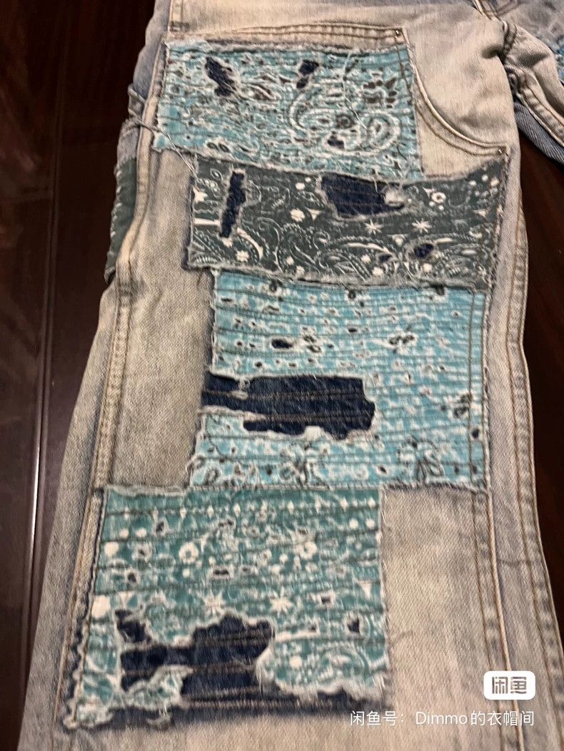 Amiri Amiri Stitching patch broken hole cow king jeans 2501-Nexta Size US 30 / EU 46 - 2 Thumbnail