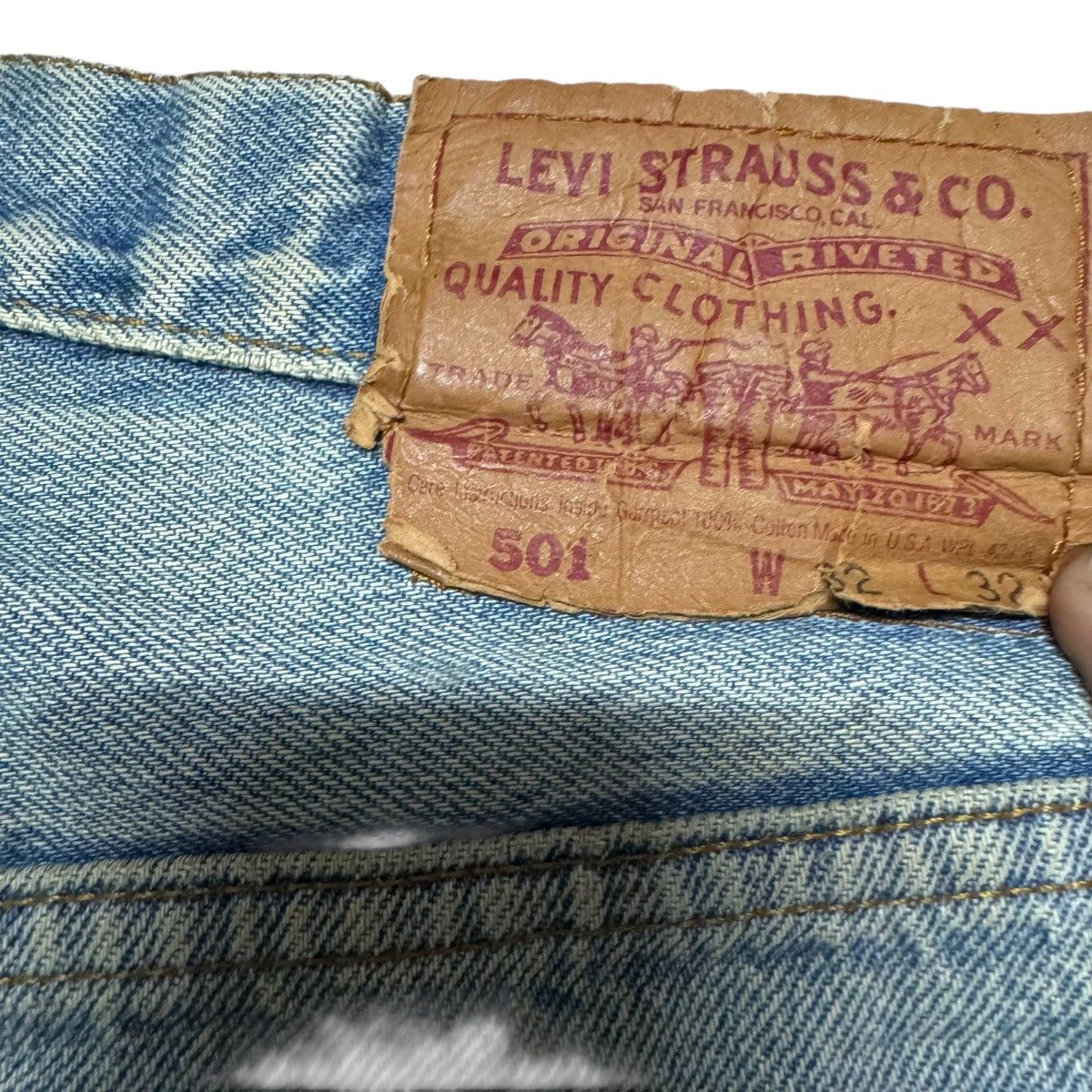 Levi's Vintage 90s Levis 501 Dirty Wash Rusty Jeans Size US 32 / EU 48 - 12 Thumbnail