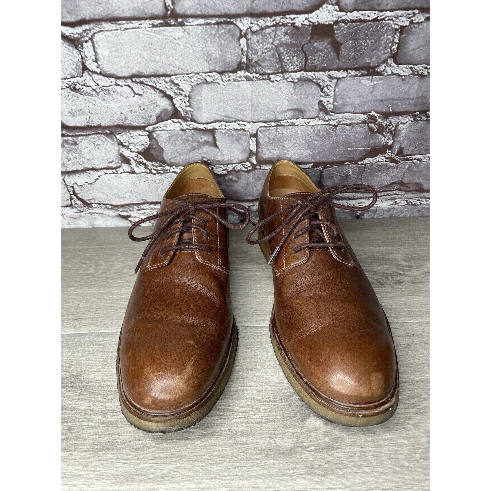 Clarks Clarks Brown Leather Oxfords Lace Up Gum Soles Shoes Men Sz Size US 9.5 / EU 42-43 - 2 Thumbnail