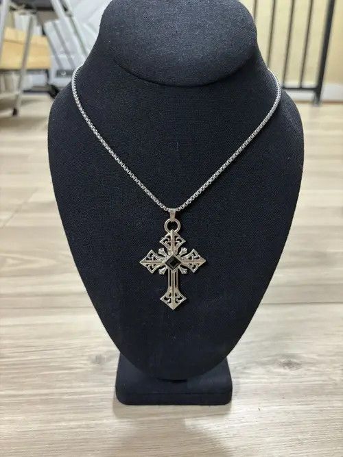 Japanese Brand GA2b - Black Ore Cross Necklace Size ONE SIZE - 3 Thumbnail