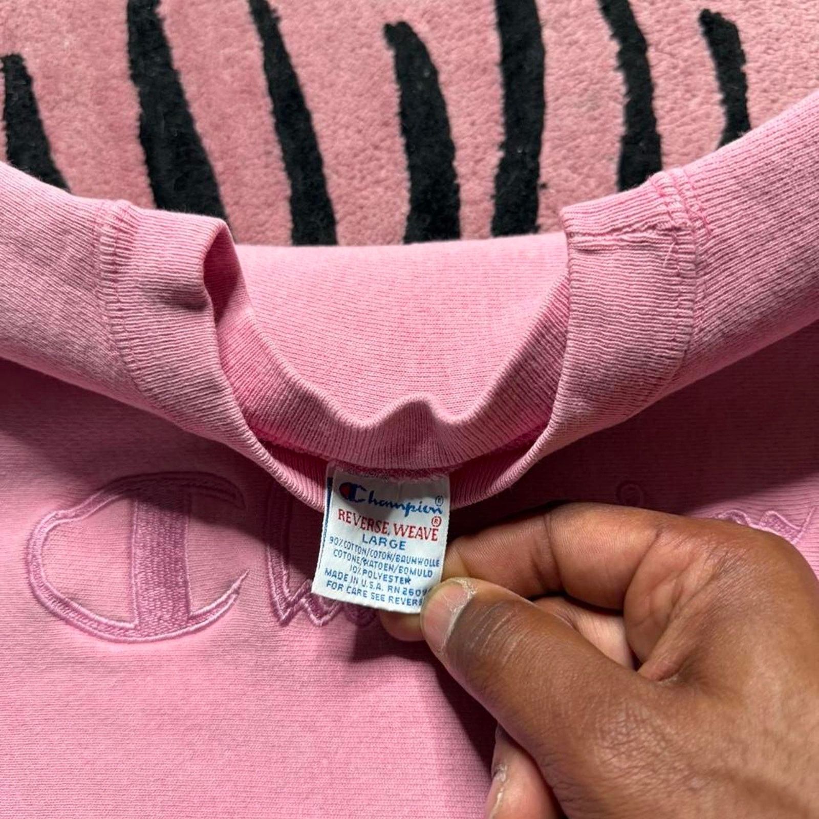Champion × Vintage Vintage 90’s Champion Reverse Weave Embroidered Sweatshirt Size US L / EU 52-54 / 3 - 4 Thumbnail