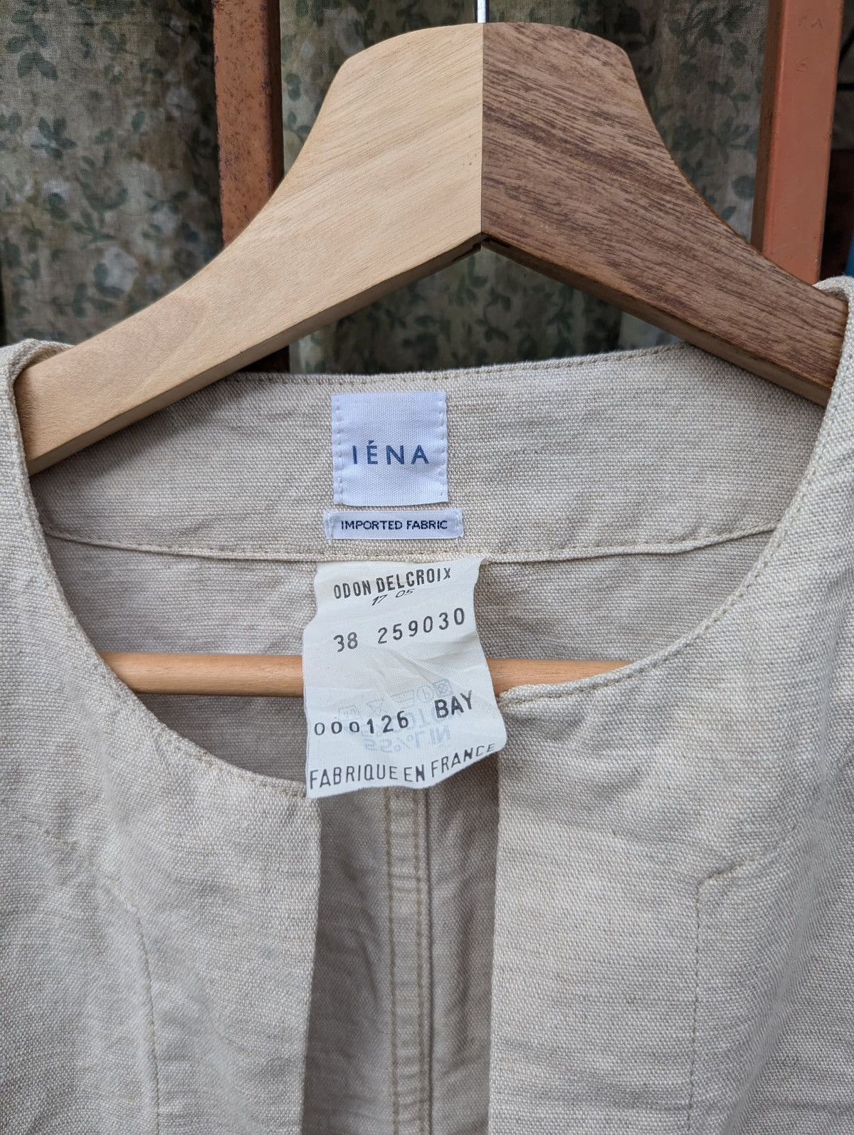 Designer × Japanese Brand White Linen Jacket Women IENA Size XS / US 0-2 / IT 36-38 - 3 Thumbnail
