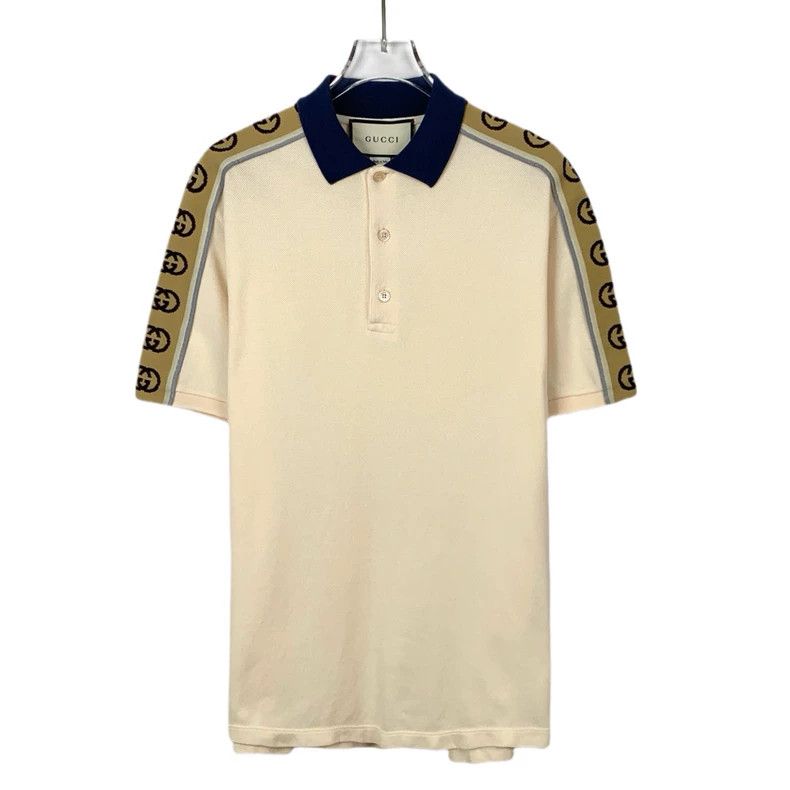 Gucci Gucci Beige double Glogo inlaid reflective strip cotton sho Size US S / EU 44-46 / 1 - 1 Thumbnail