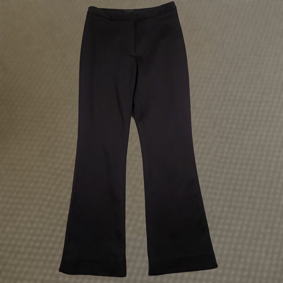 Vintage The Limited Dress Pants Women's 2 Black Mid-Rise Wool Blend Flare Hemmed Stretch Dress Pants Size 26" / US 2 / IT 38 - 1 Thumbnail