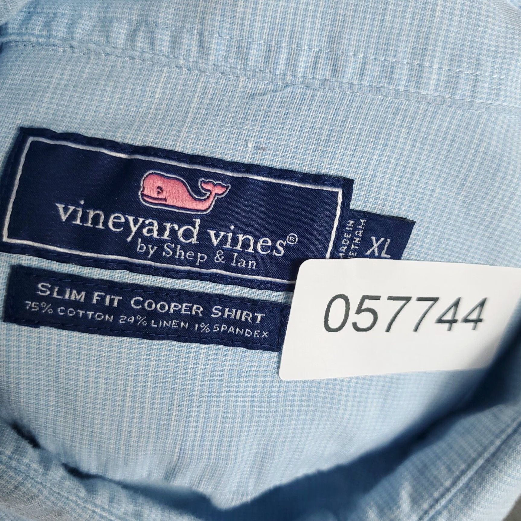 Vineyard Vines VINEYARD VINES Men's Button-Up Shirt XL Blue Cotton Long Sleeve Casual Dress Size US XL / EU 56 / 4 - 7 Thumbnail